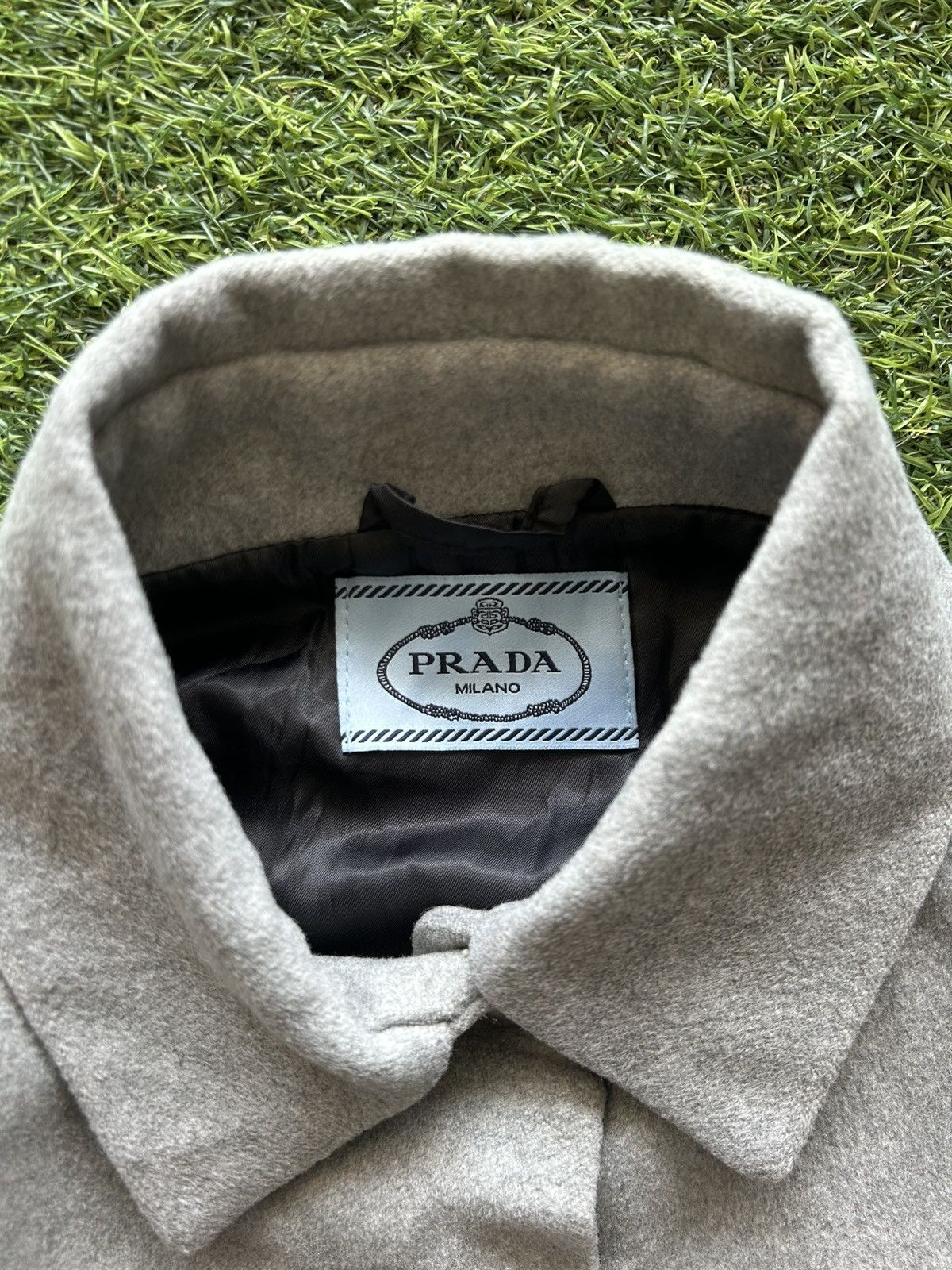 Prada PRADA Milano Wool Overshirt Boxy Jacket - Light Grey Size US L / EU 52-54 / 3 - 5 Thumbnail