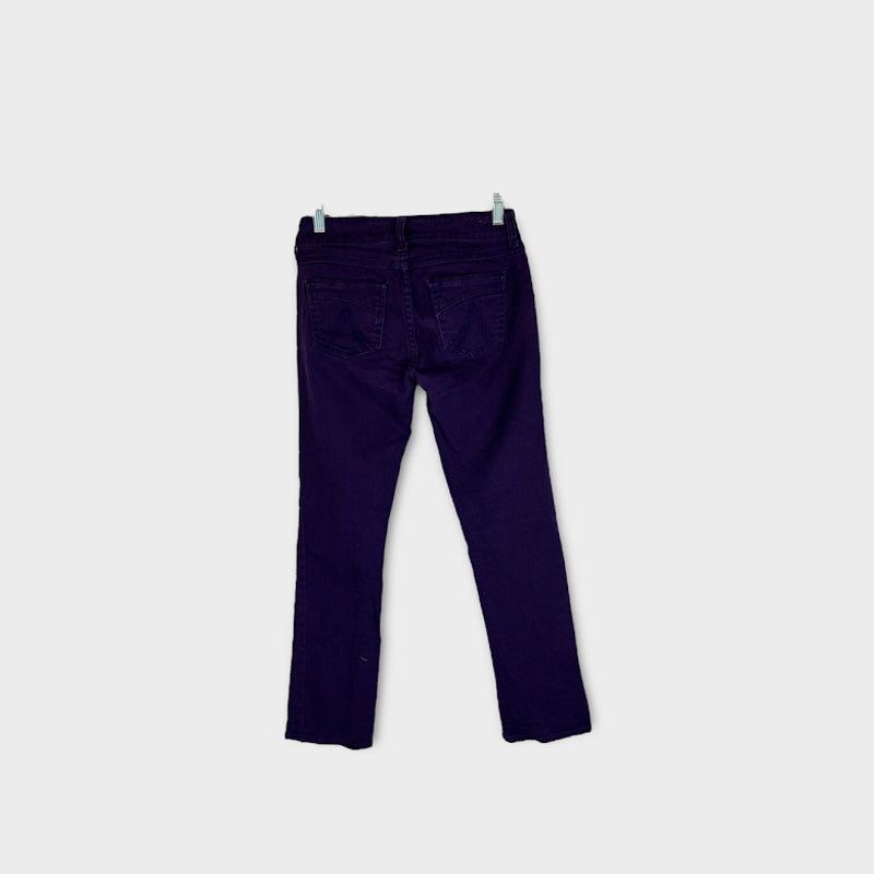 Vintage Delia | Y2K Straight Skinny Leg Purple Jeans | Size 3/4P Size 27" / US 4 / IT 40 - 5 Thumbnail