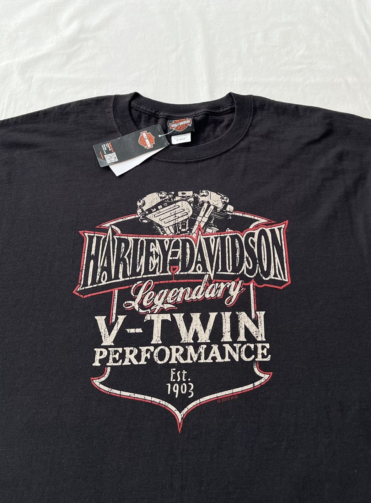 Harley Davidson Vintage 2019 Harley Davidson Edinburgh Scotland Long Sleeve Size US XL / EU 56 / 4 - 3 Thumbnail