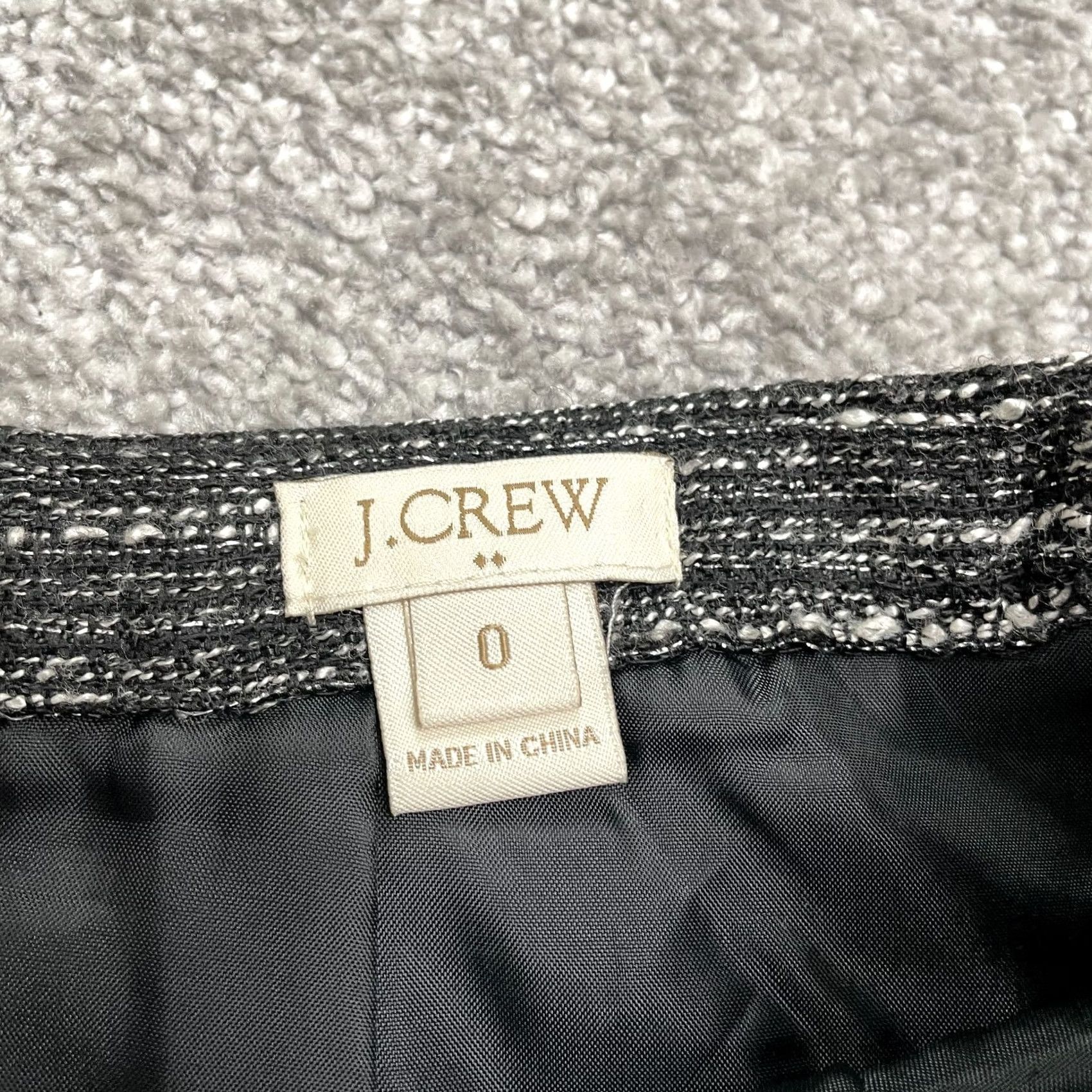 J.Crew J.CREW Tweed A-Line Short Skirt Womens 0 Heather Gray Lined Casual Peplum Size 25" / US 0 / IT 36 - 4 Thumbnail