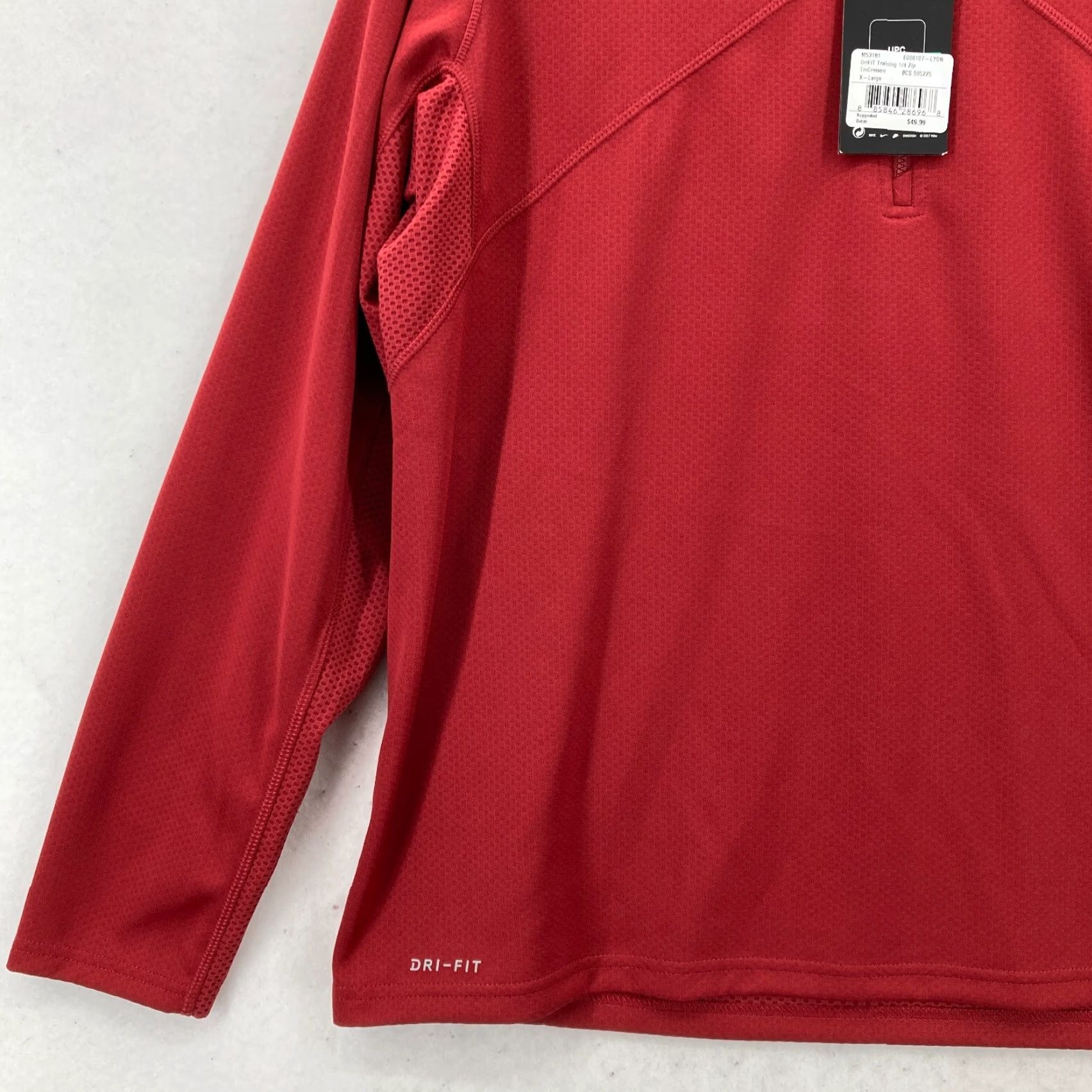 Nike Nike Dri-Fit 1/4 Zip Pullover Mens XL Red Philadelphia 76ers Sweatshirt Size US XL / EU 56 / 4 - 3 Thumbnail