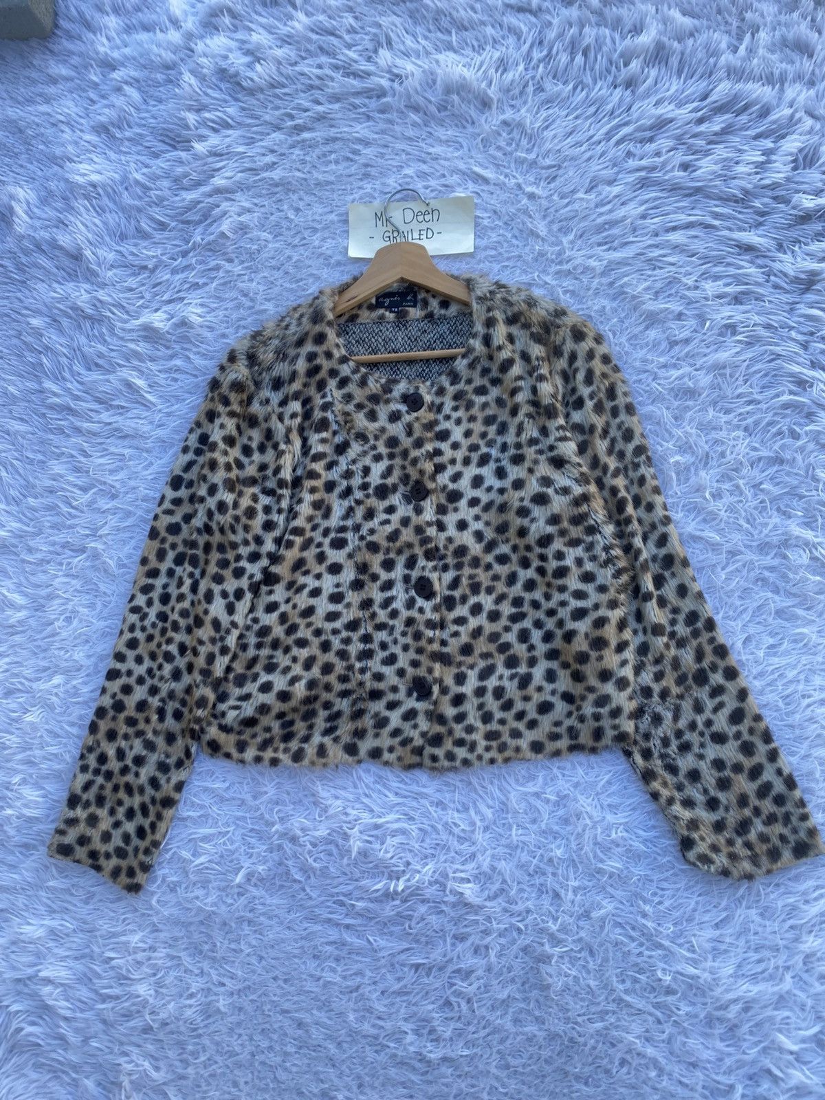 agnes b. Rare agnes b. Fur Leopard Gold Button Jacket Size M / US 6-8 / IT 42-44 - 4 Thumbnail