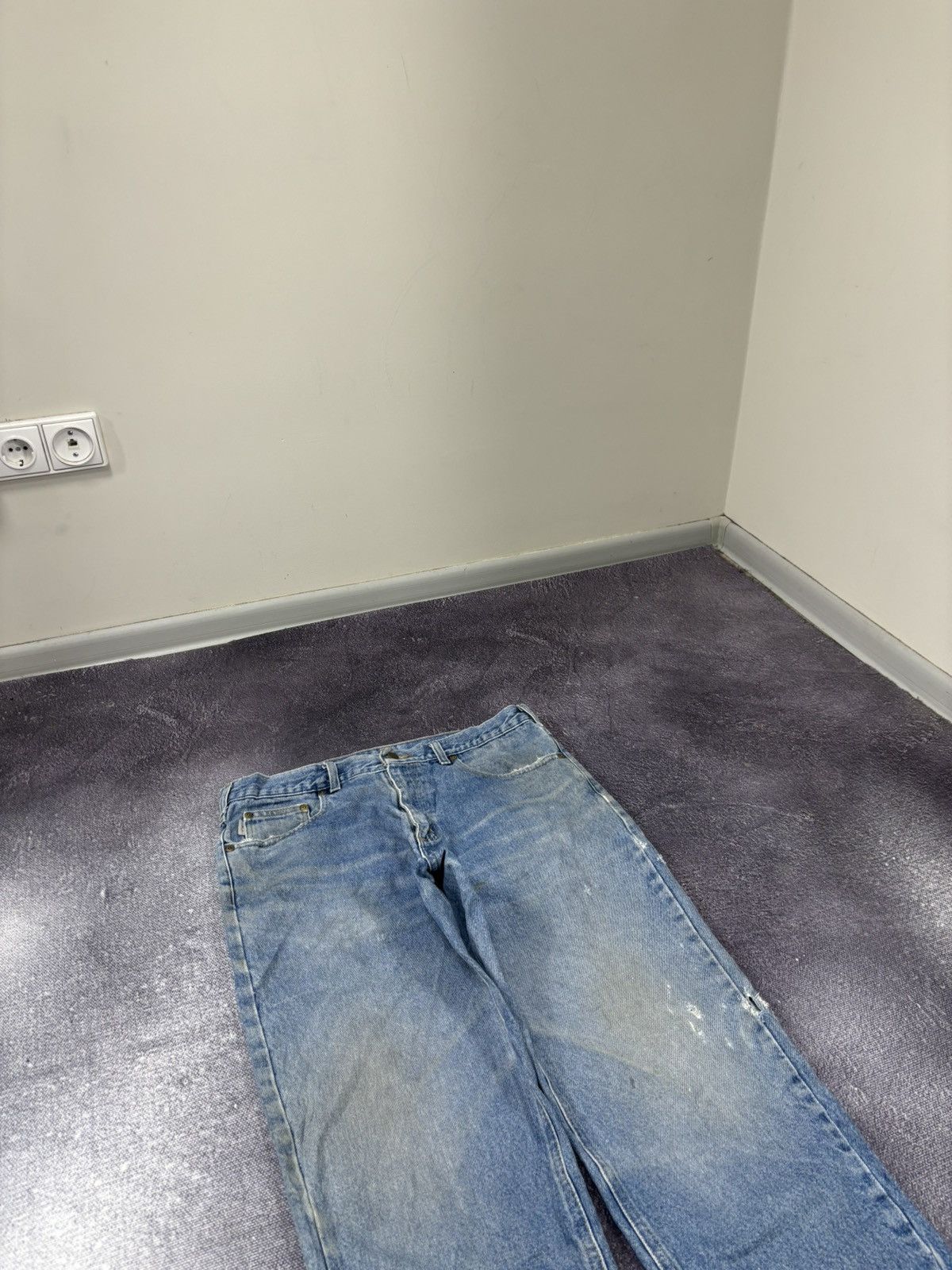 Carhartt Vintage Carhartt Relaxed Fit Faded Blue Work Denim Jeans Size US 34 / EU 50 - 9 Thumbnail