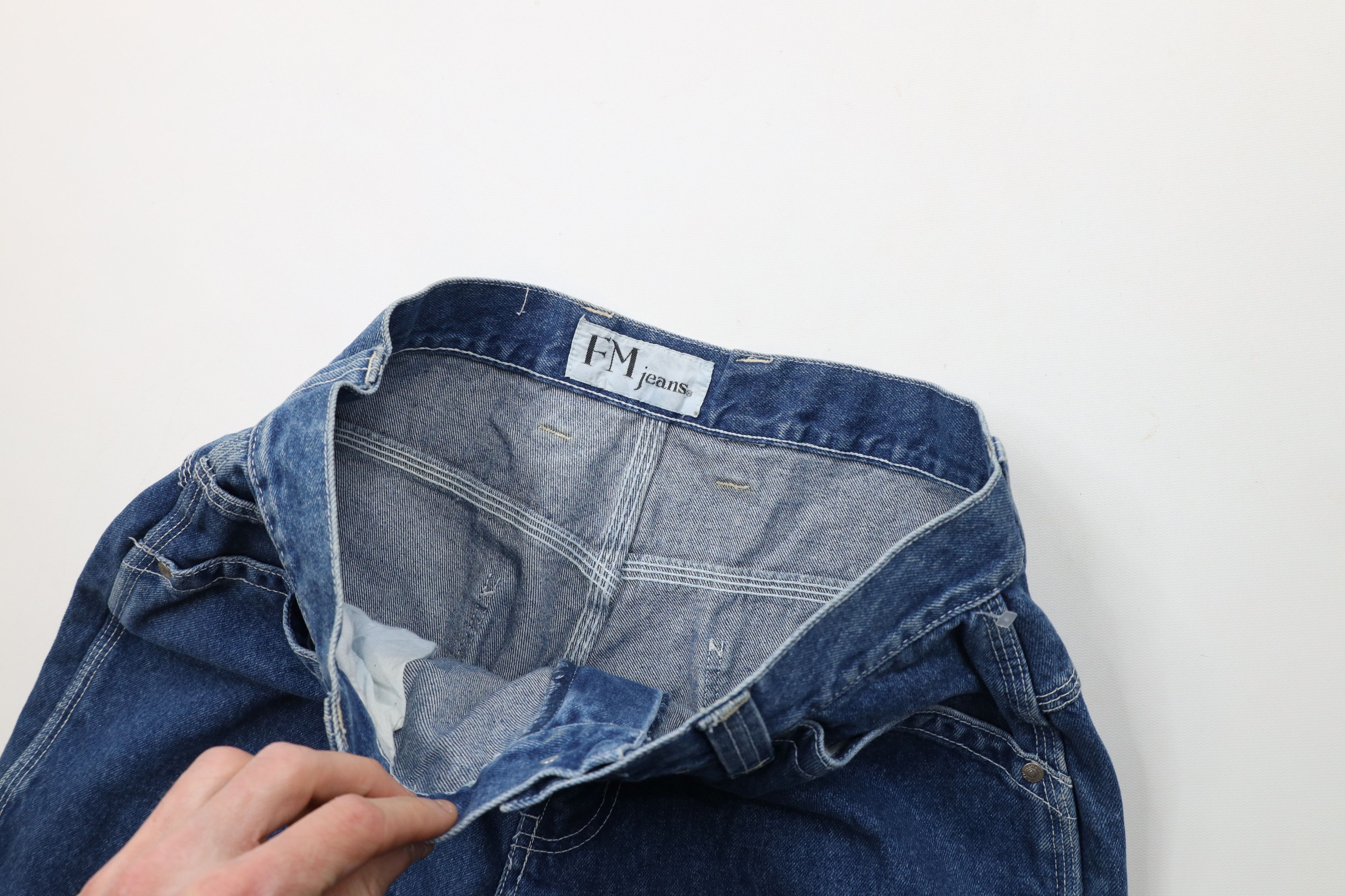 Vintage Deadstock Vintage 90s Streetwear Fit Wide Leg Dungaree Jeans Size US 34 / EU 50 - 7 Thumbnail