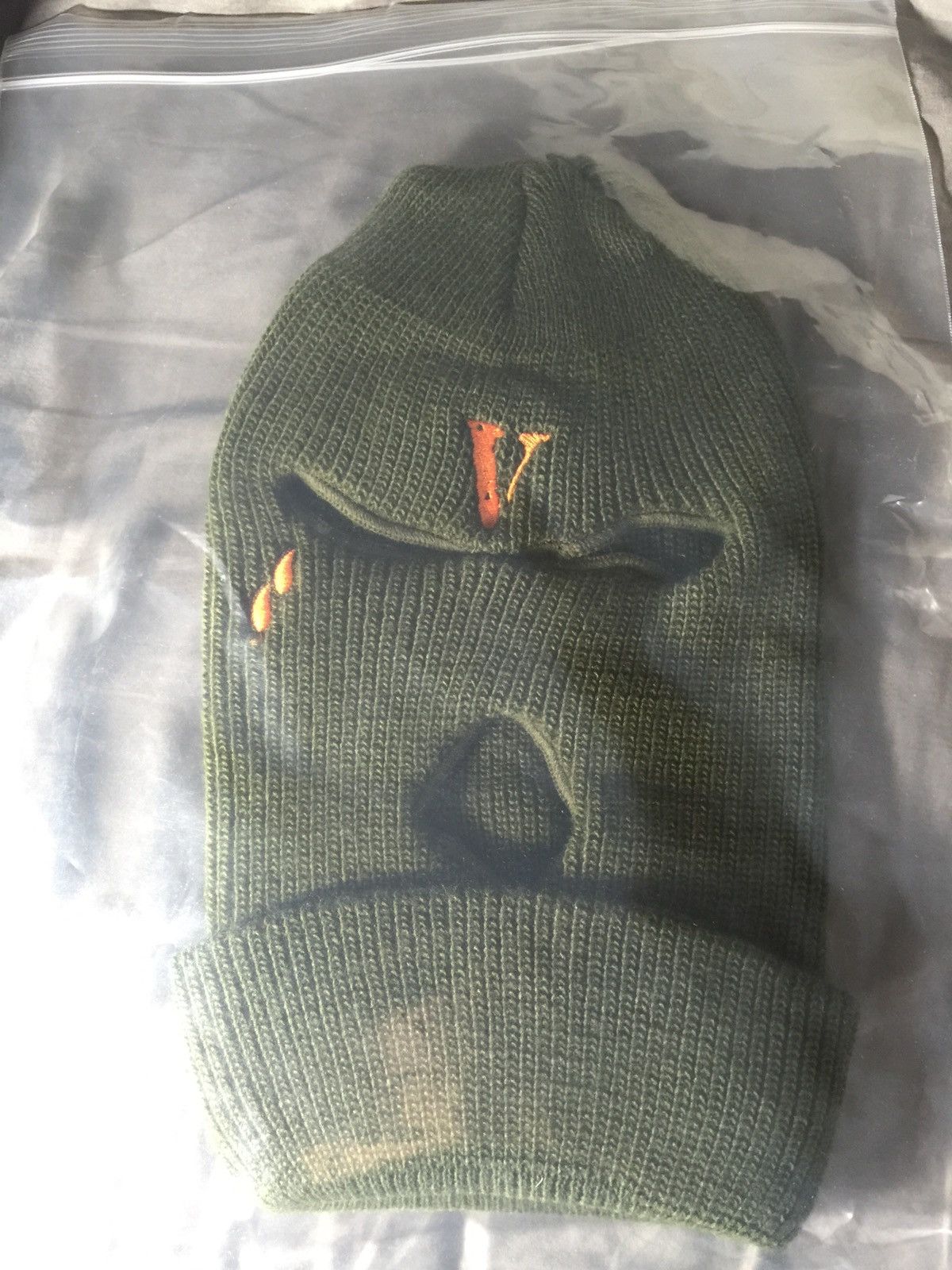 image of Vlone Ski Mask Olive, Men's