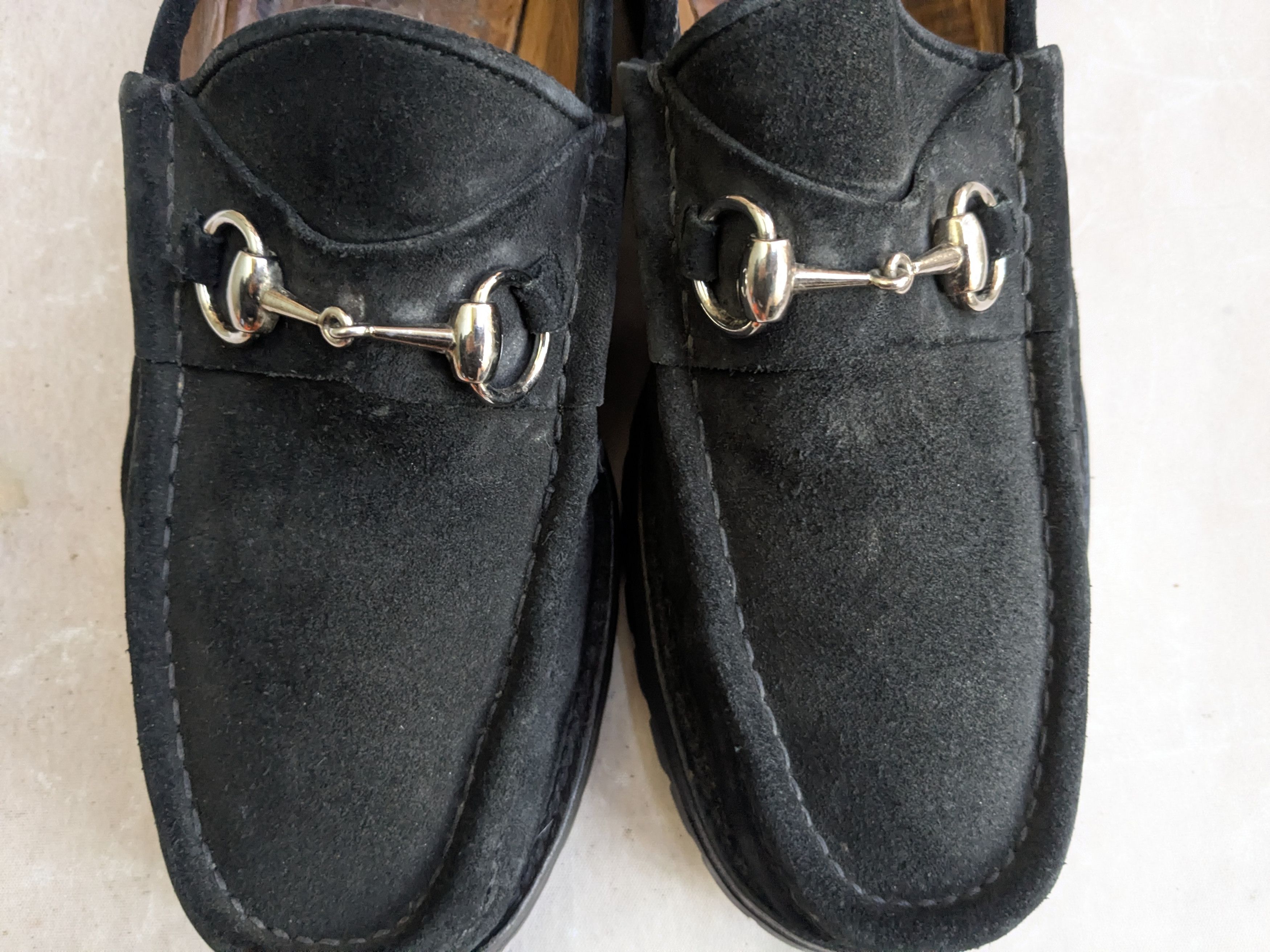 Gucci Gucci Horsebit Loafers Black Suede 10 Leather Rubber Size US 10 / EU 43 - 3 Thumbnail