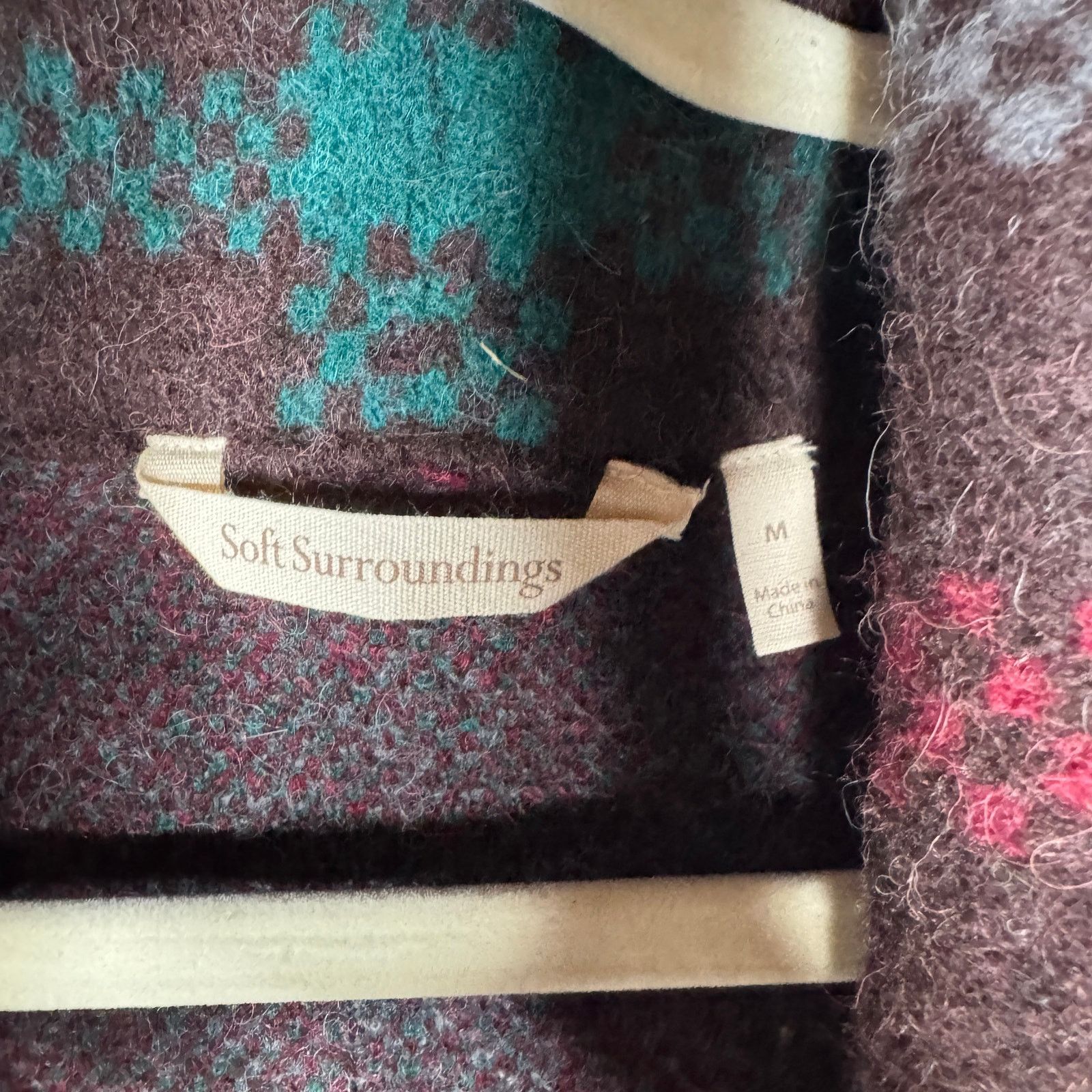 Soft Surroundings Soft Surroundings Wool Alpaca Blend Plaid Toggle Coat Jacket Size M / US 6-8 / IT 42-44 - 3 Thumbnail