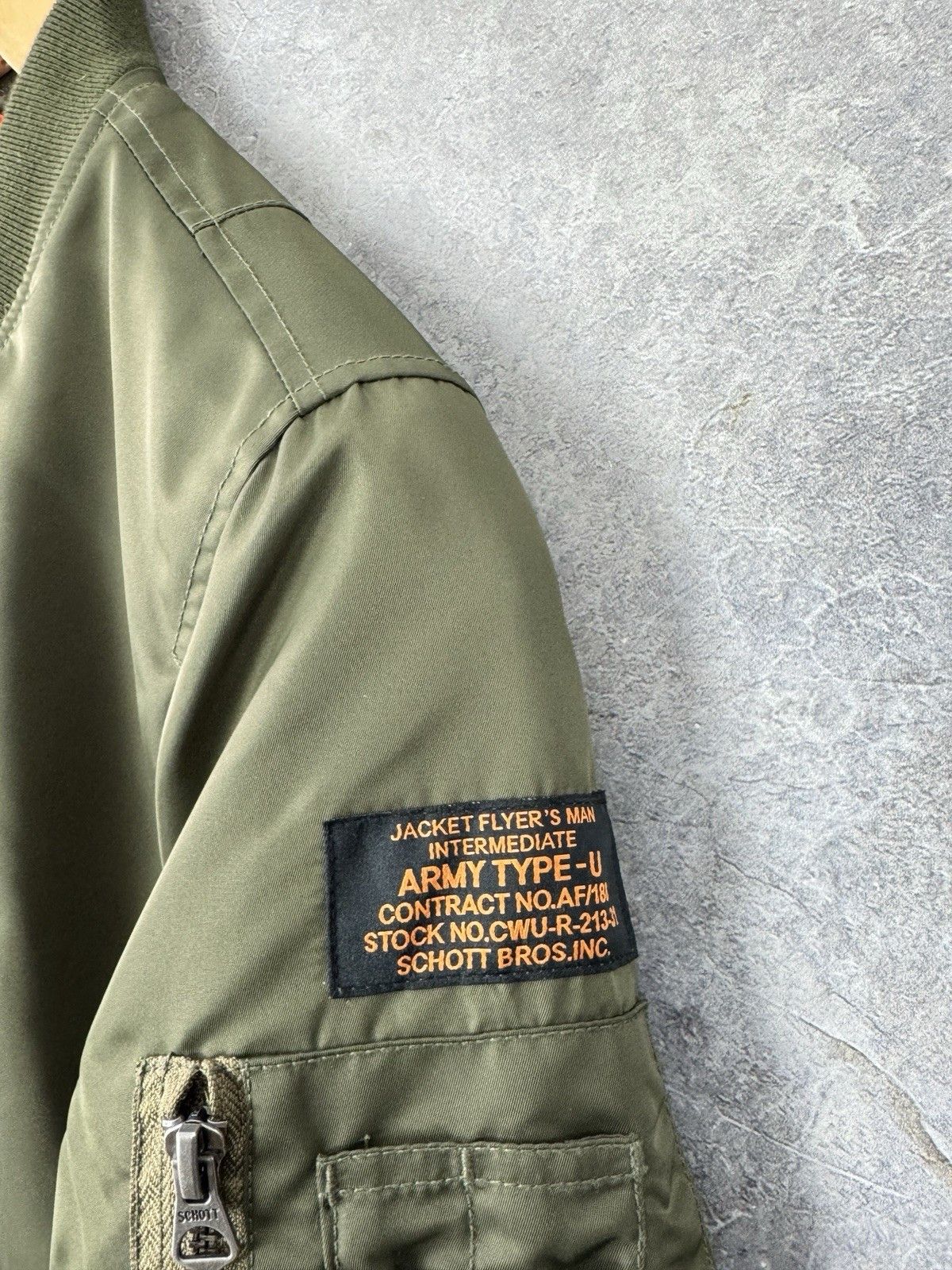 Schott NWT Schott MA-1 Army Type U Nylon Bomber Jacket Size S / US 4 / IT 40 - 3 Thumbnail