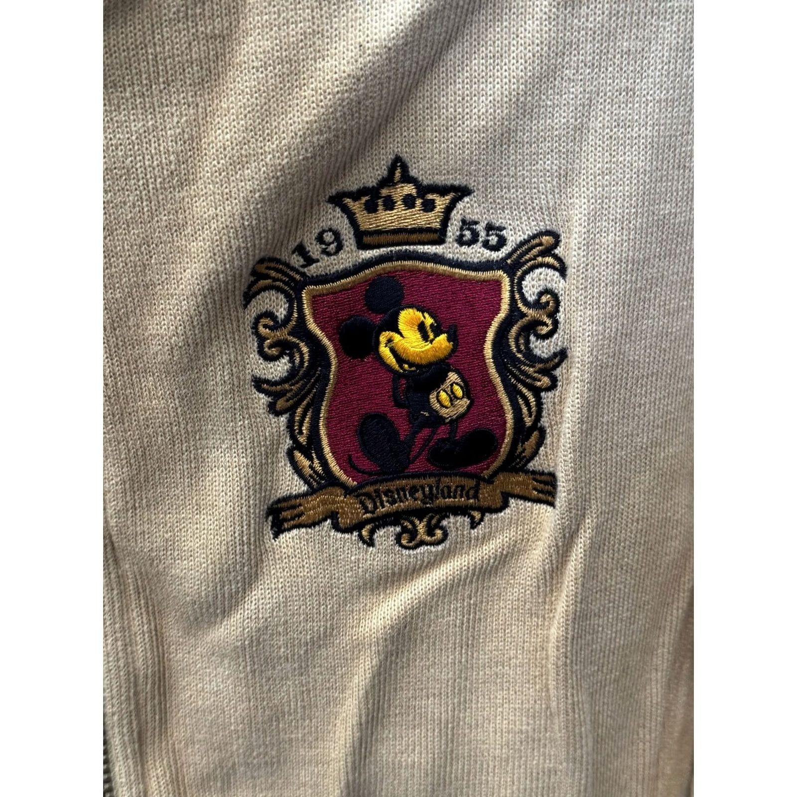 Vintage Disneyland Resort Embroidered Mickey Mouse Zip SWEATER Small S Mens Size US S / EU 44-46 / 1 - 2 Thumbnail