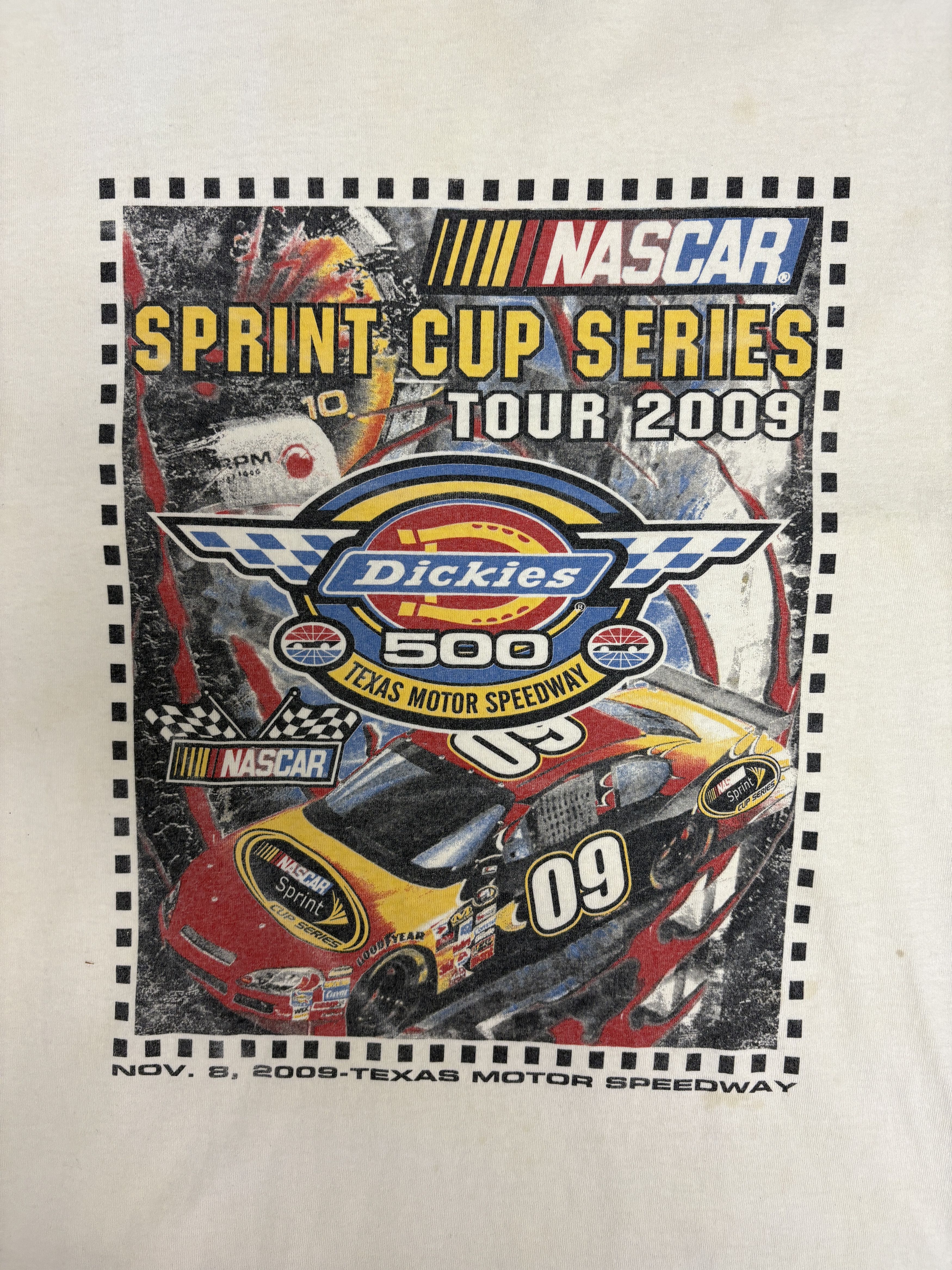 Vintage NASCAR Sprint Cup Series Tour 2009 Vintage White T-Shirt Tee Size US L / EU 52-54 / 3 - 2 Thumbnail