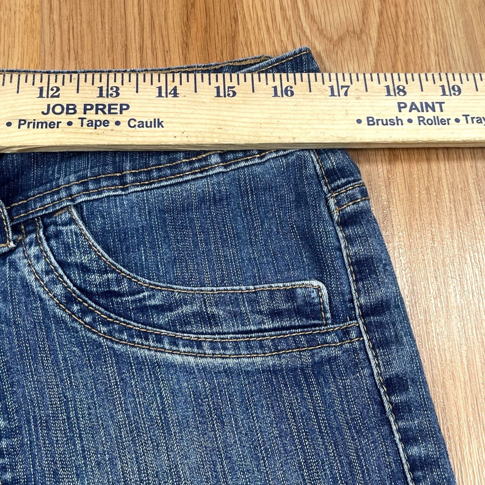 Vintage Bandolinoblu Jeans Capri Womens 12 Stretch Crop Denim Shorts Flat Front Pockets Blue Size 34" / US 12 / IT 48 - 5 Thumbnail