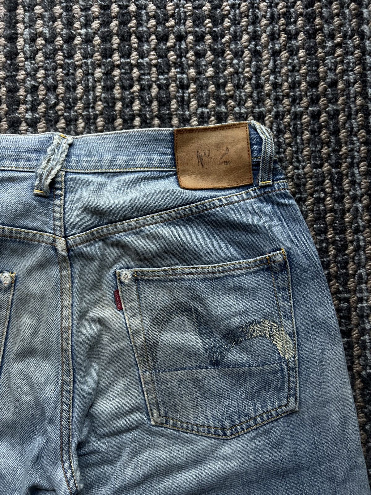 Evisu 00’s Evisu Daicock Distressed Denim Jeans Lot 2 Rare Size US 33 - 5 Thumbnail