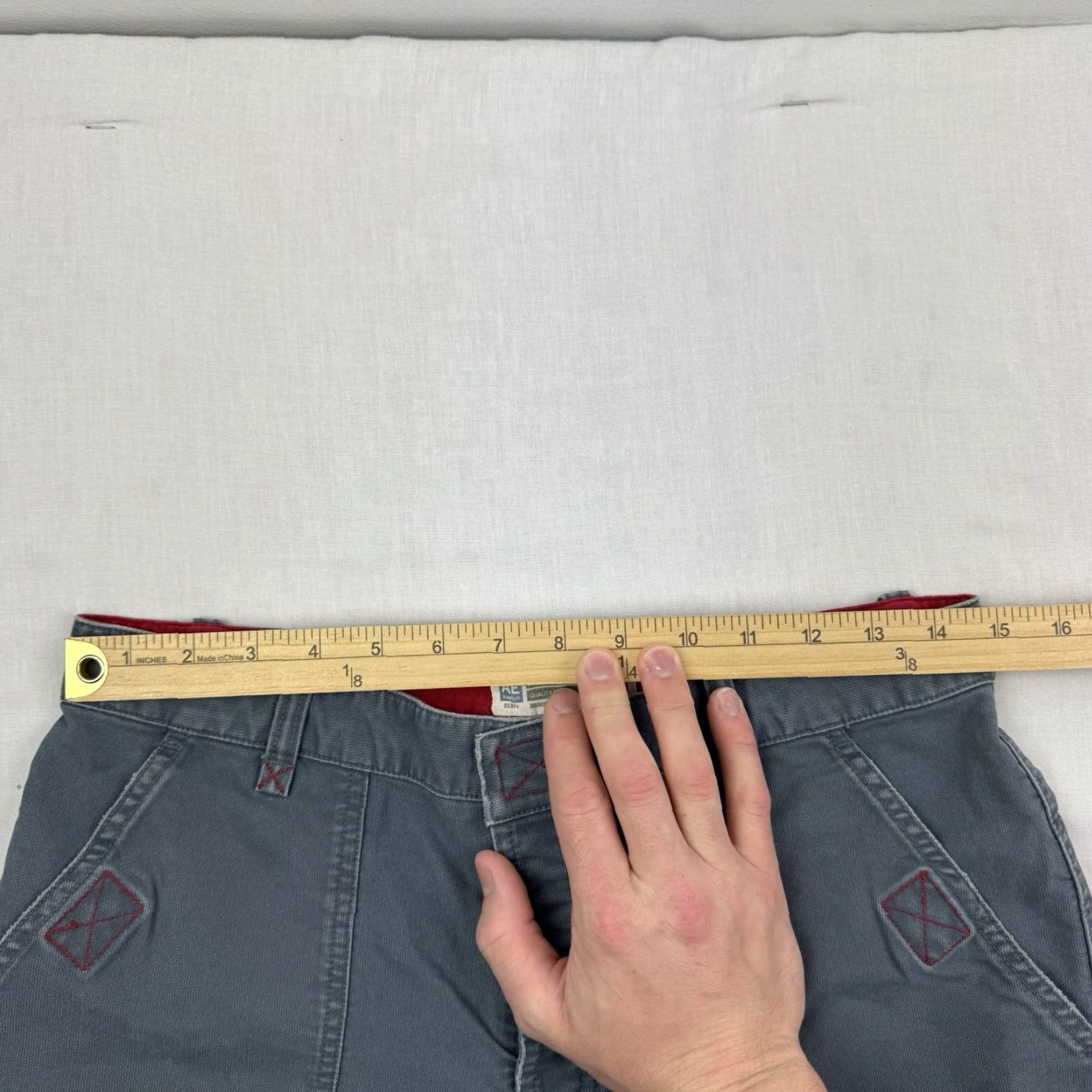 American Eagle Outfitters VINTAGE American Eagle Womens Pants 6 Gray Casual High Rise Straight Y2K Army 90s Size 28" / US 6 / IT 42 - 7 Thumbnail