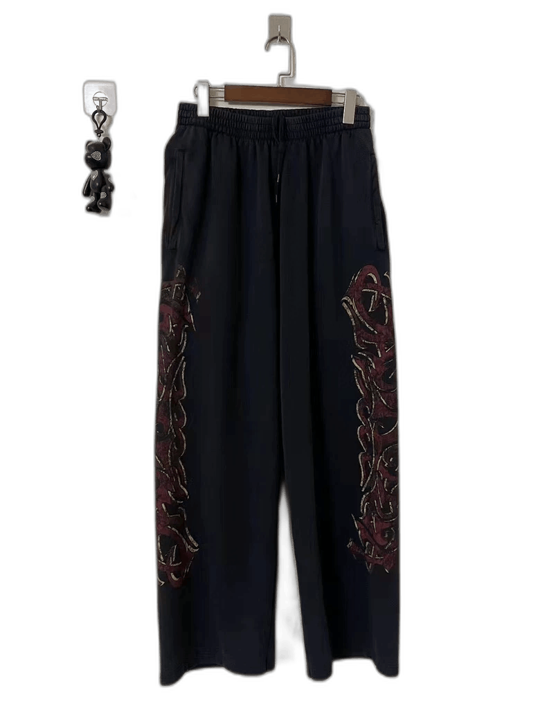 Balenciaga Balenciaga Casual Pants with Flame Design-yf Size US 26 / EU 42 - 1 Thumbnail