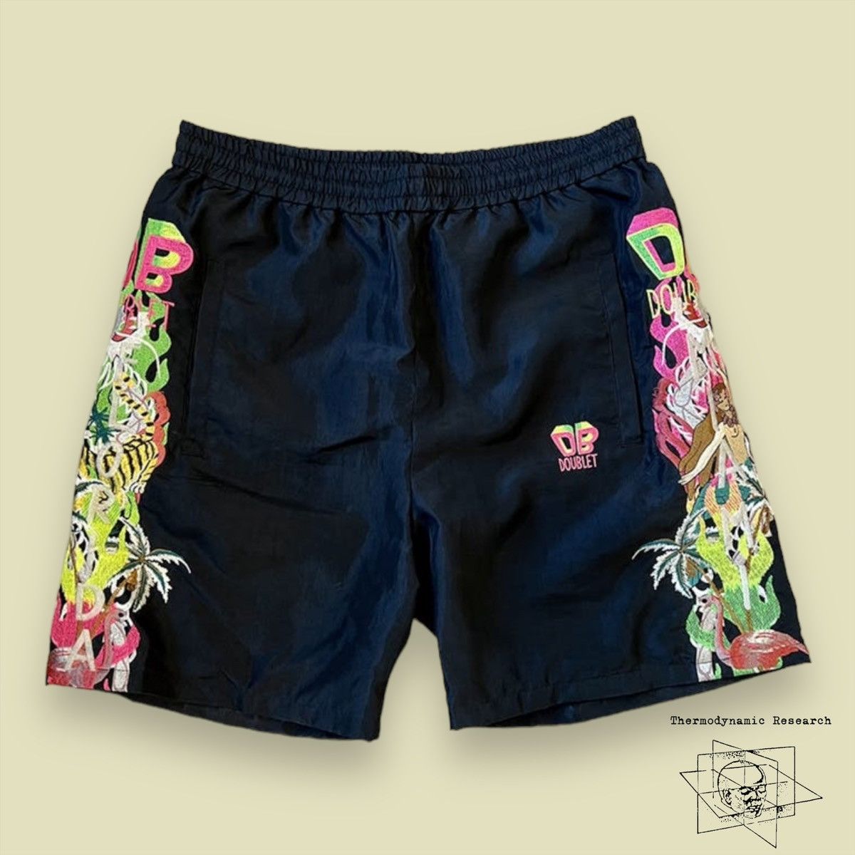 Doublet Chaos Embroidery Shorts | Grailed