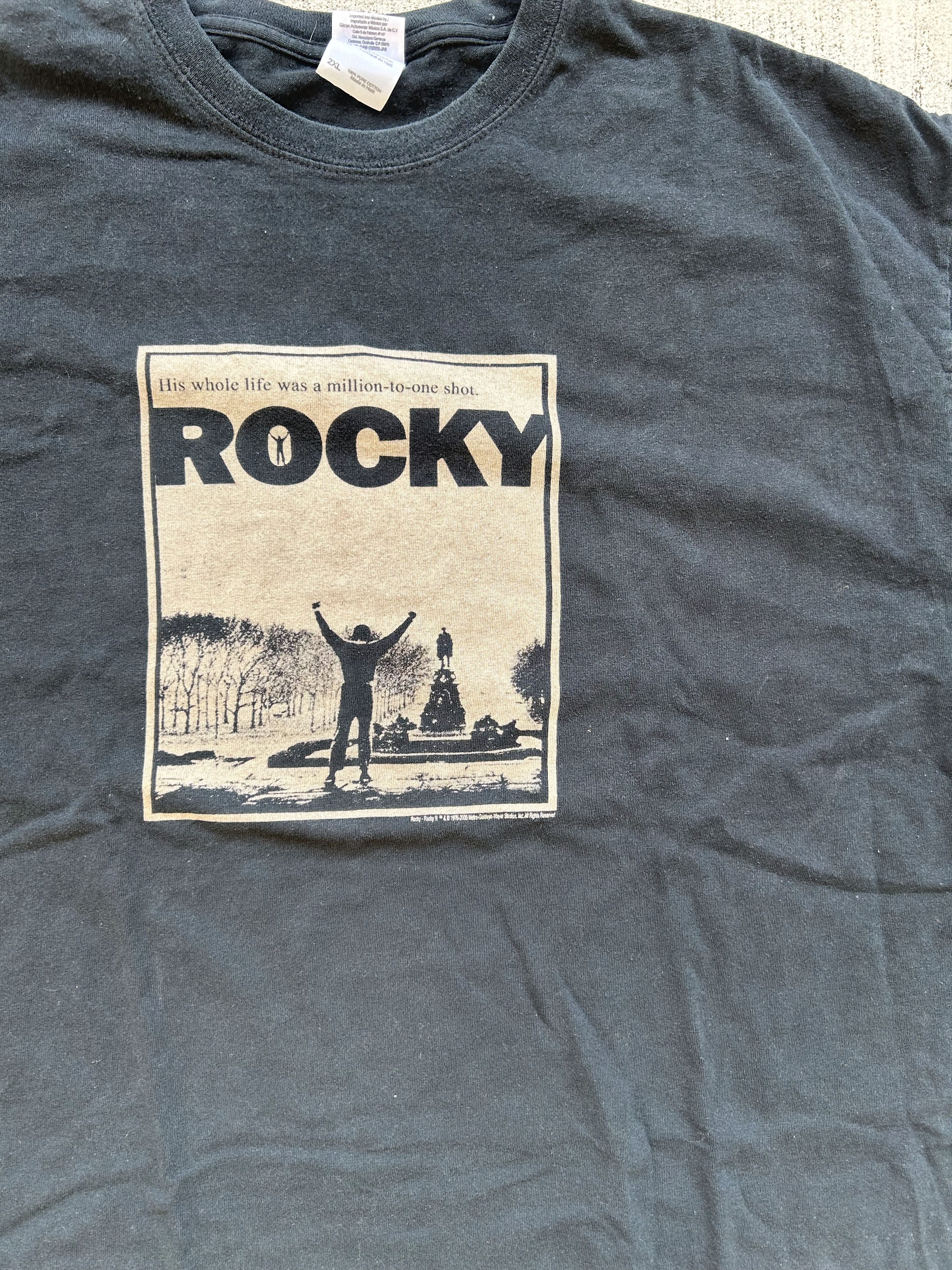 Vintage Vintage Rocky Movie Promo T-Shirt Size US XXL / EU 58 / 5 - 2 Thumbnail