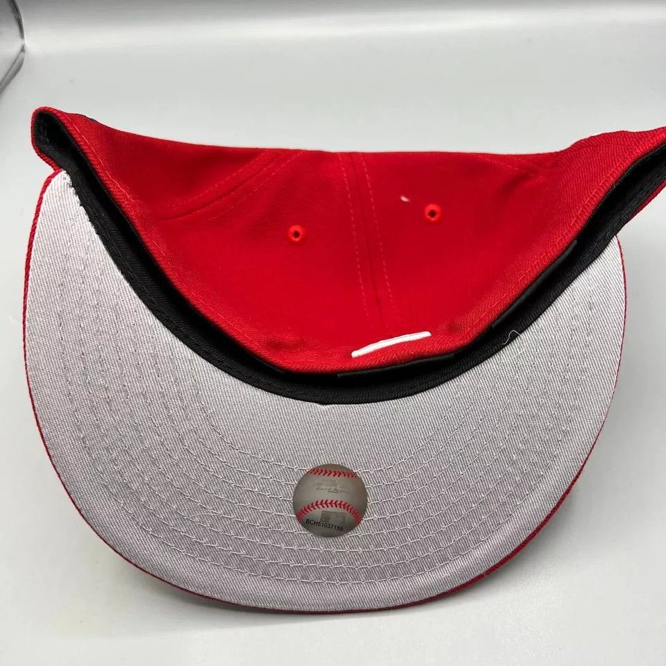 New Era Cleveland Indians Guardians Hat Men 7 3/8 Red Era Fitted New Size ONE SIZE - 4 Thumbnail