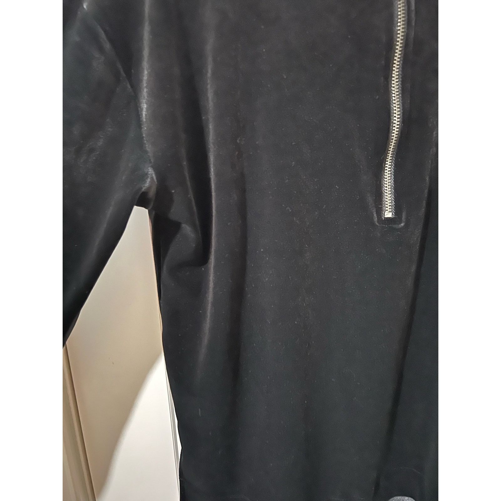 Spanx Plush Velvet Half Zip Top Relaxed Fit Ribbed collar & Cuff Size S / US 4 / IT 40 - 8 Thumbnail