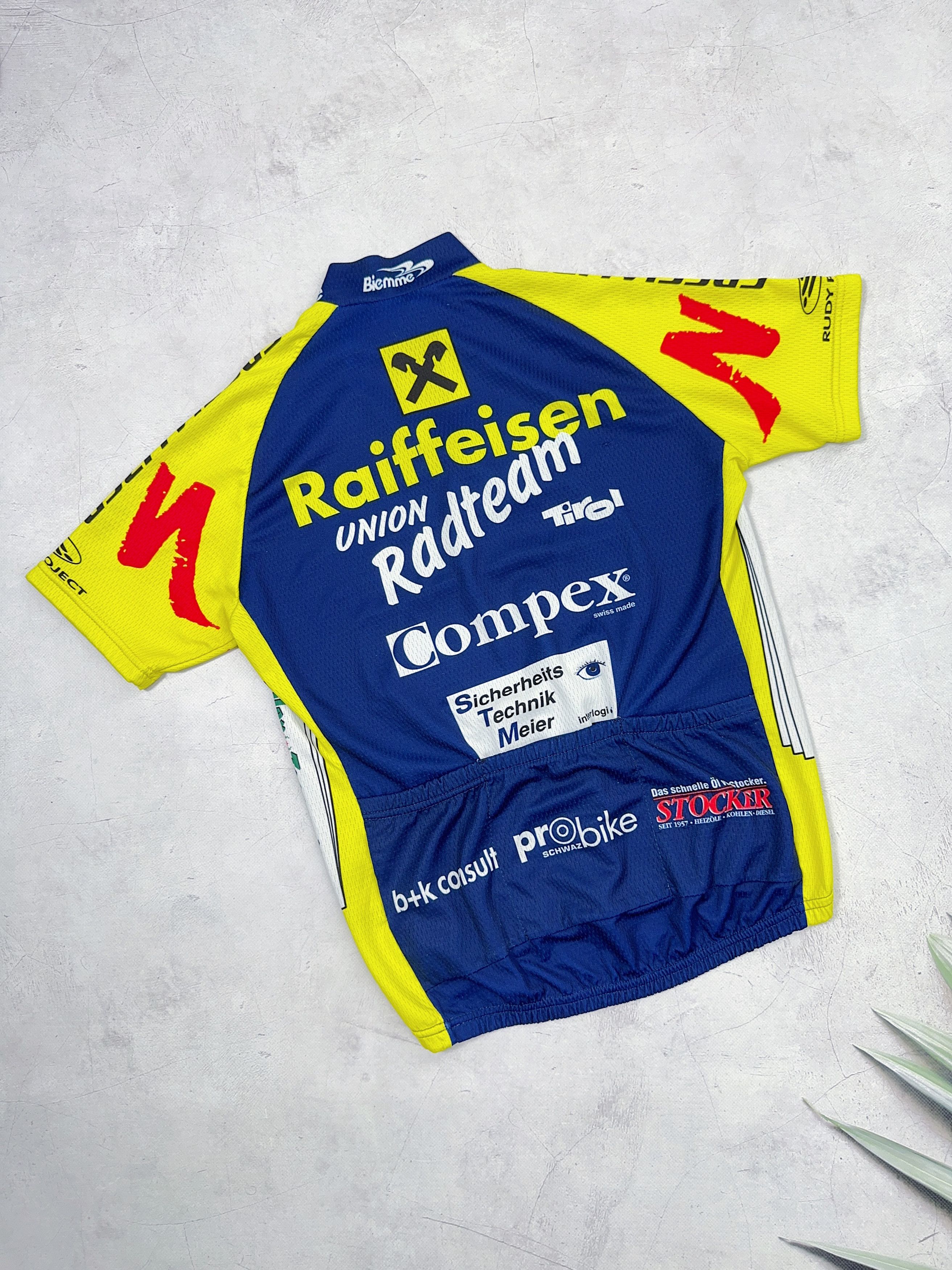 Vintage Vintage Biemme Cycling Jersey Raiffeisen Nissan Size US M / EU 48-50 / 2 - 15 Thumbnail