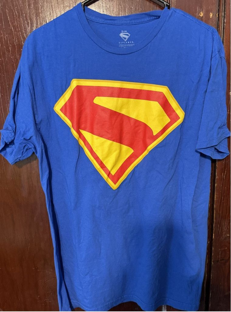 DC Comics Superman T-Shirt Men Sz L Blue DC Comics Size US L / EU 52-54 / 3 - 1 Thumbnail