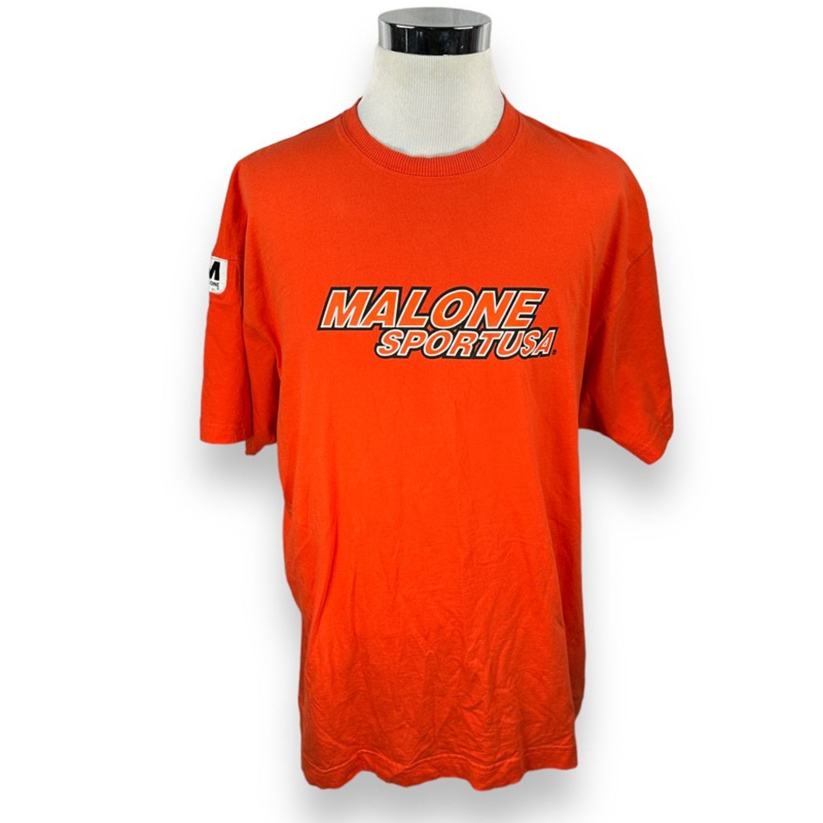 The Unbranded Brand Vintage Maurice Malone Sport Mo Jeans T-Shirt 4XL Orange USA Size US XXL / EU 58 / 5 - 1 Thumbnail