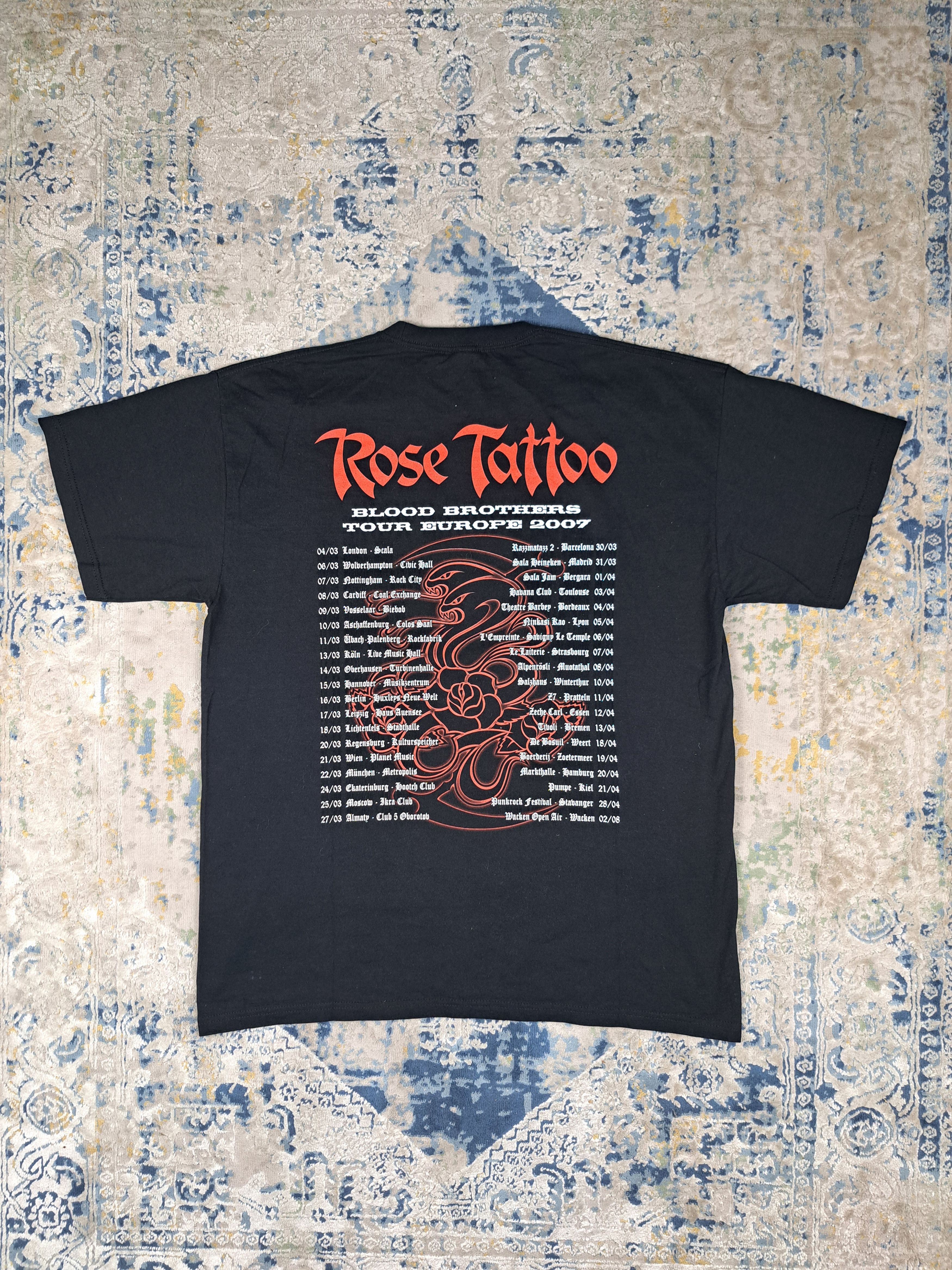 Band Tees Vintage 2007 Rose Tattoo Blood Brothers Euro Tour y2k Size US XL / EU 56 / 4 - 3 Thumbnail