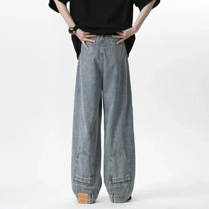 Japanese Brand Retro loose wide leg reverse jeans Size US 30 / EU 46 - 6 Thumbnail