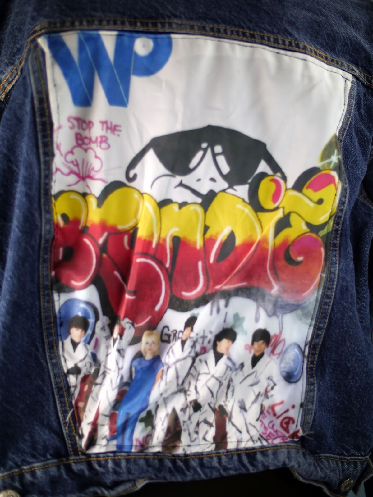 Old Navy Blondie 80's Denim Jean jacket Size US L / EU 52-54 / 3 - 3 Thumbnail