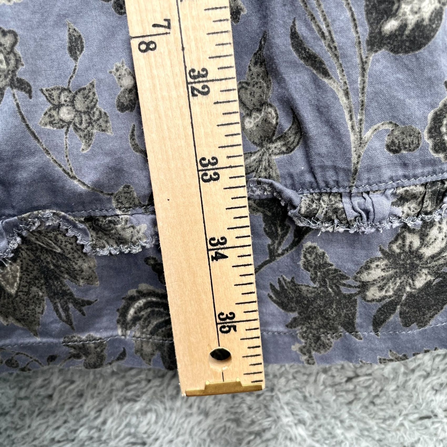 Converse Converse Dress Women Medium Gray A Line Floral Pleated Cottagecore Size M / US 6-8 / IT 42-44 - 6 Thumbnail
