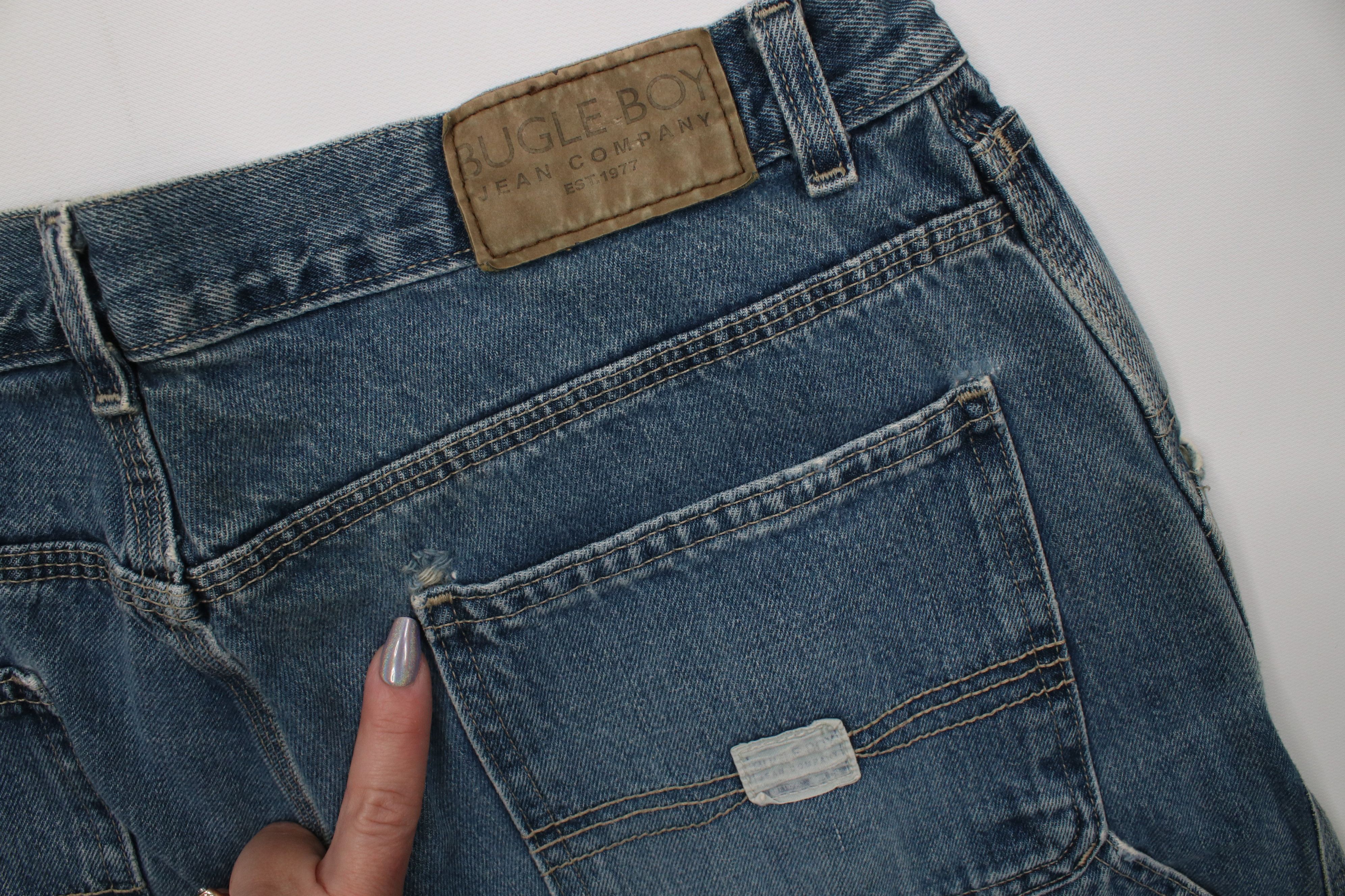 Vintage Vintage 90s Streetwear Wide Leg Dungaree Denim Jeans Blue Size US 34 / EU 50 - 16 Thumbnail