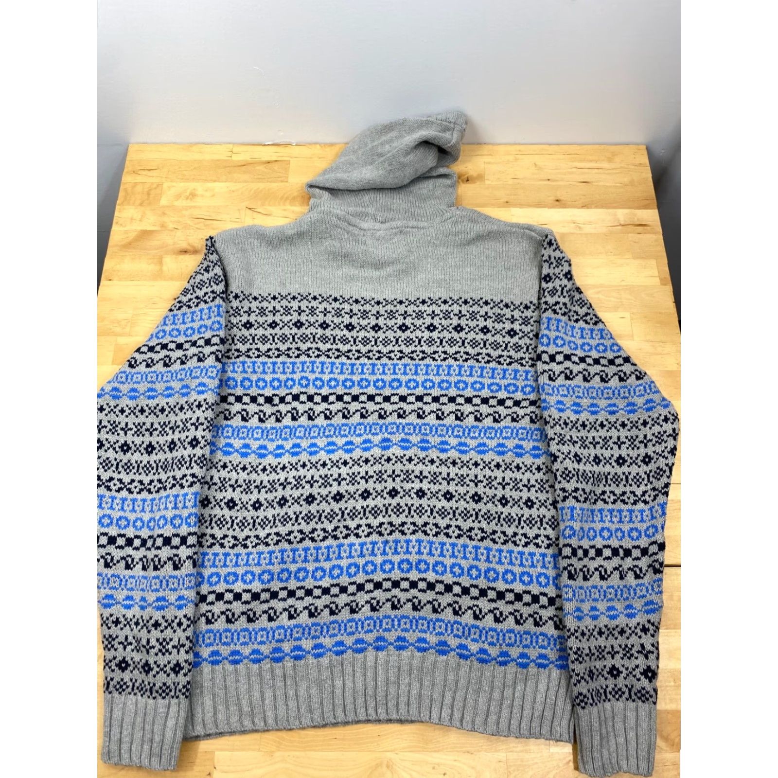Vintage Retrofit Mens Hoodie Winter Beach Gray L Size US L / EU 52-54 / 3 - 2 Thumbnail