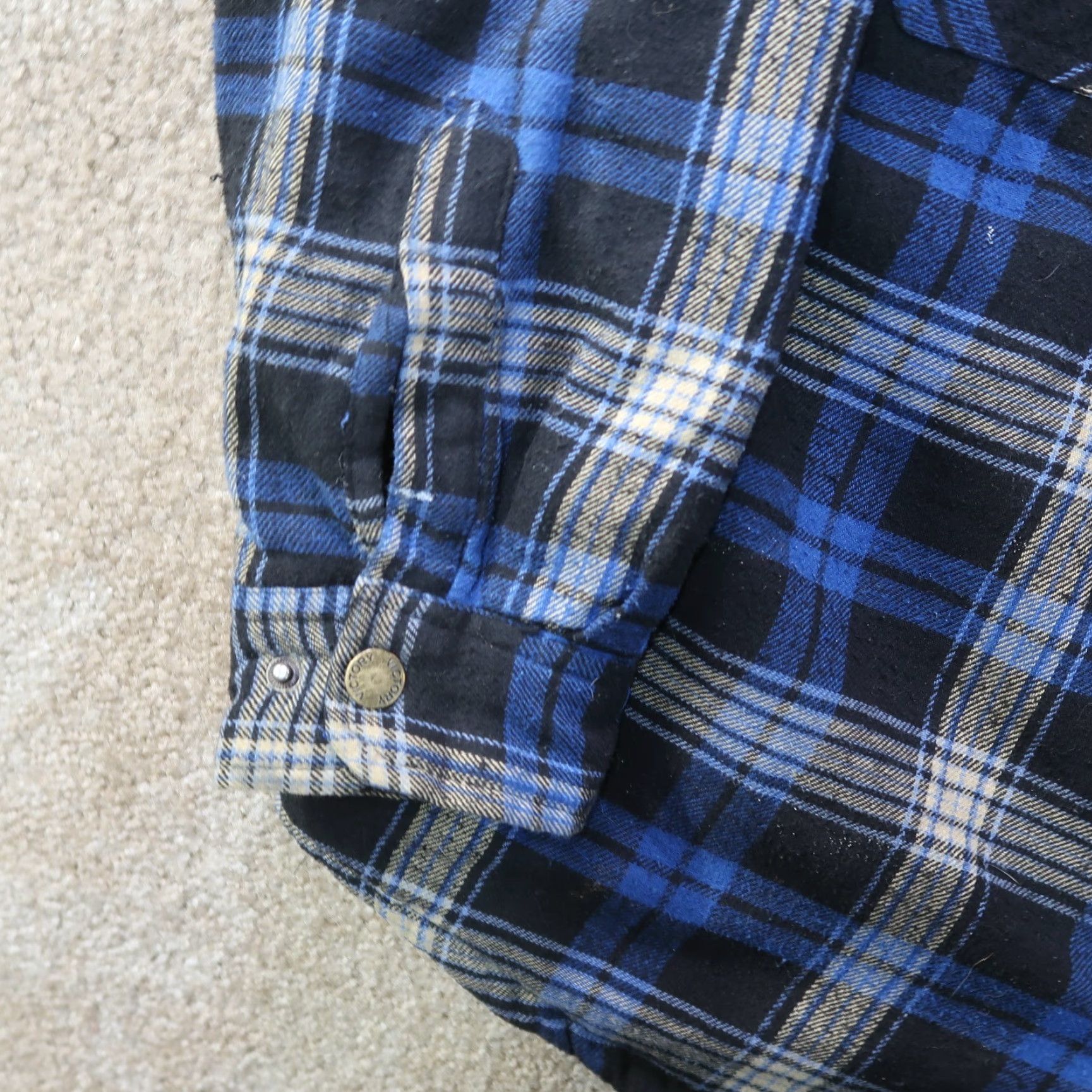 Vintage VINTAGE MIC Rugged Wear Quilt Lined Flannel Shirt Jacket Bomber Shacket Hooded XL Plaid Blue Mens Size US XL / EU 56 / 4 - 6 Thumbnail