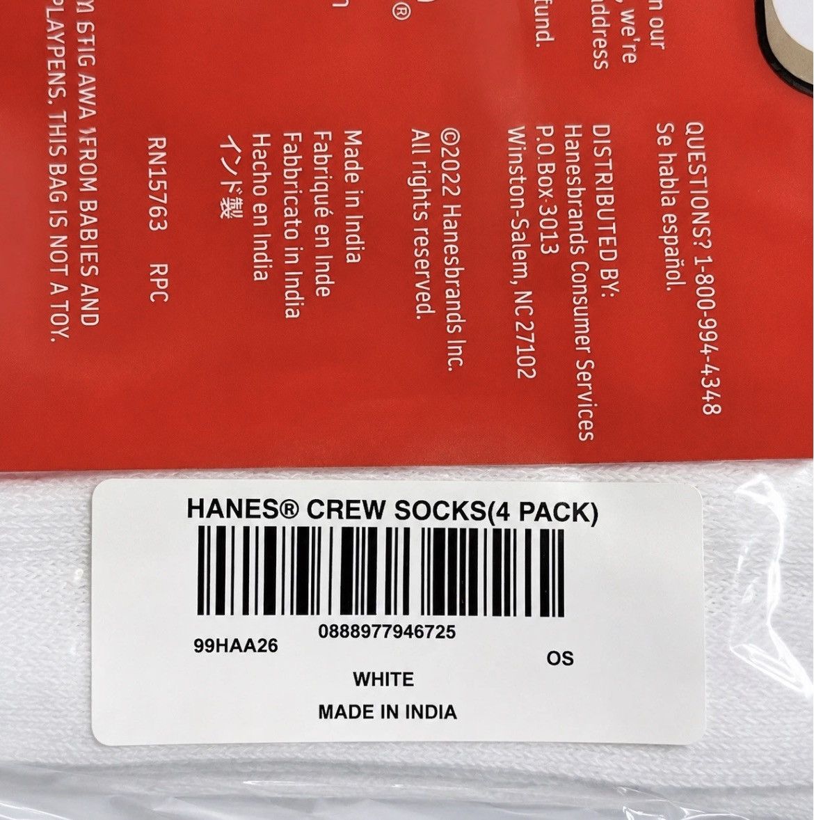 Supreme Socks in White, Men's — image 4 of 4