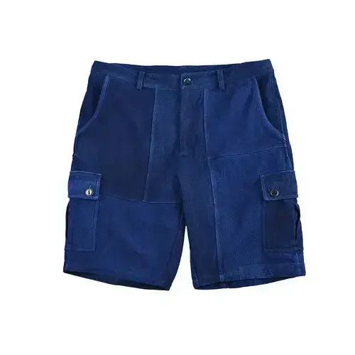 Japanese Brand 20SS Indigo Union Japan Handmade Dyed Sashiko Shorts Size US 32 / EU 48 - 1 Thumbnail