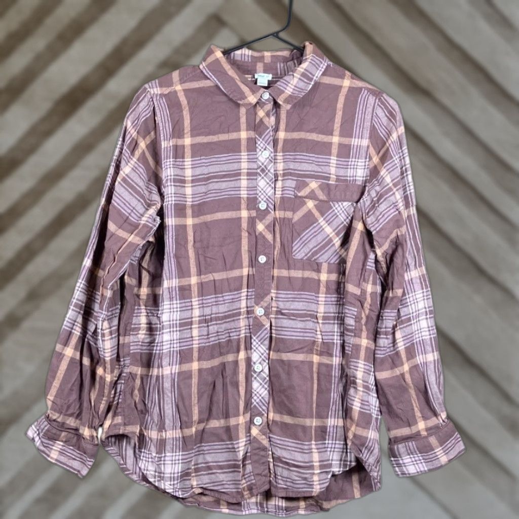 Vintage Aerie Womens Shirt Brown Plaid Collared Button-Down Long Sleeve Small Size S / US 4 / IT 40 - 1 Thumbnail