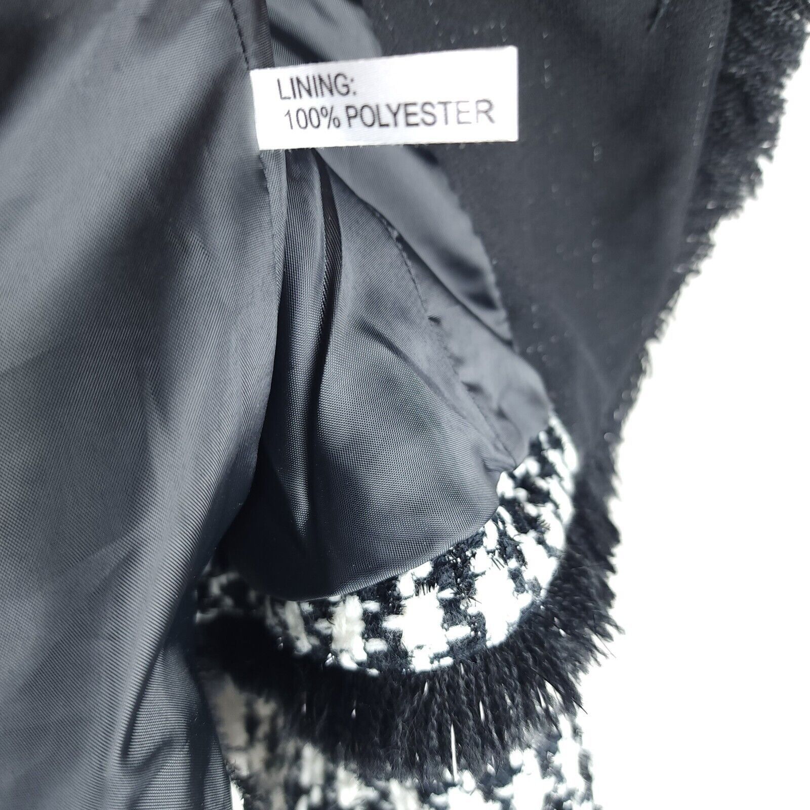 Vintage Shomi Petites Black & White Check Short Jacket- Size 8 Size M / US 6-8 / IT 42-44 - 11 Thumbnail