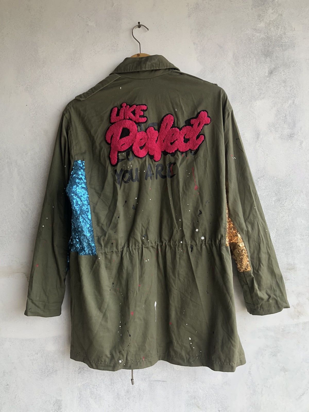 If Six Was Nine × Le Grande Bleu (L.G.B.) × Zara Poem Gothic Artwork Military Jacket Zara Punk Rock Style Size US M / EU 48-50 / 2 - 2 Thumbnail