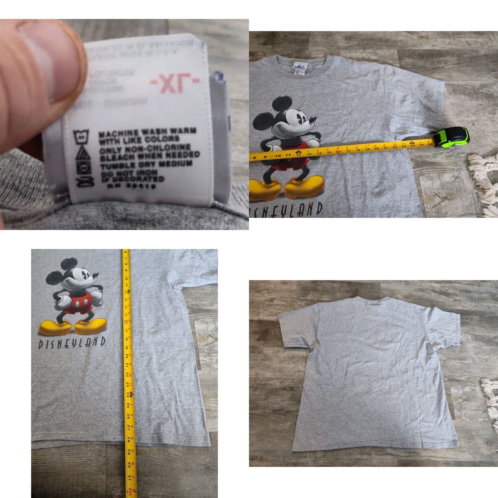 Disney VINTAGE Disneyland Resort T-Shirt Mickey Mouse Gray Adult XL Disney USA Crew Neck Graphic Print Men’s Logo Pop Culture 90s Theme Disneyland Size US XL / EU 56 / 4 - 8 Thumbnail