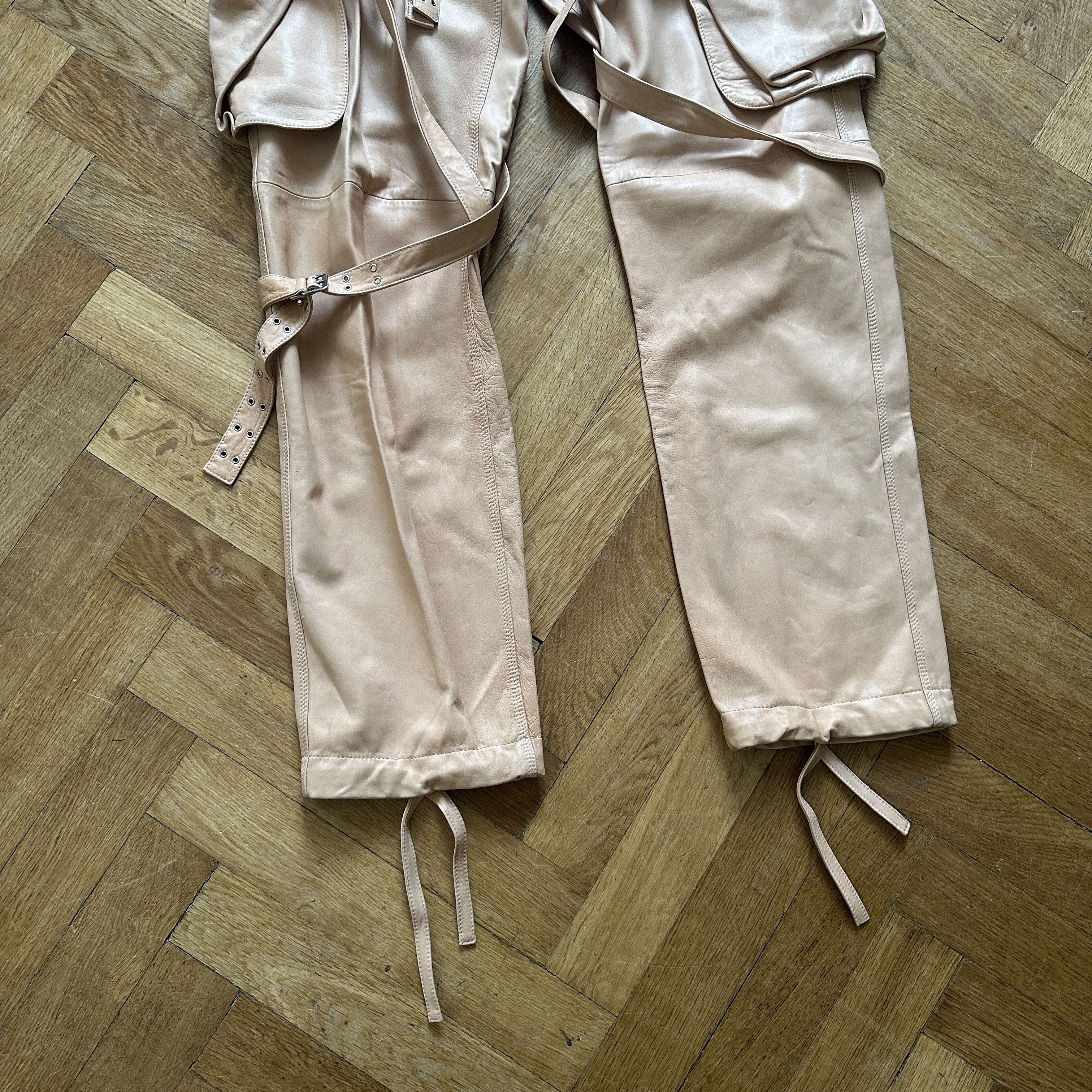 Jean Paul Gaultier Homme 90s Leather Strap Bondage Cargo Pants Size US 32 / EU 48 - 5 Thumbnail