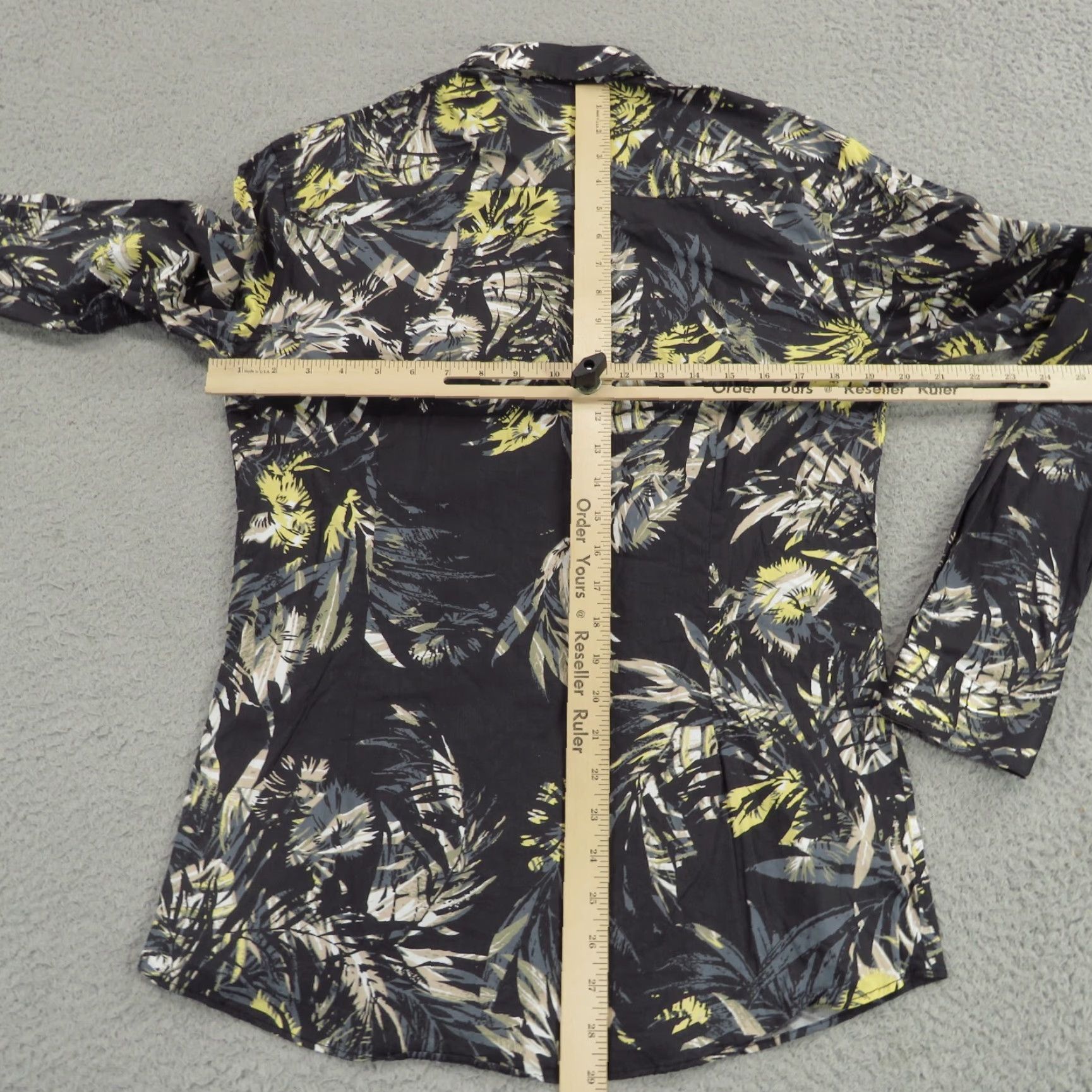 Vintage Father Sons Shirt Mens Large SLIM Fit Black Yellow Floral Graphic Button Down Size US L / EU 52-54 / 3 - 7 Thumbnail