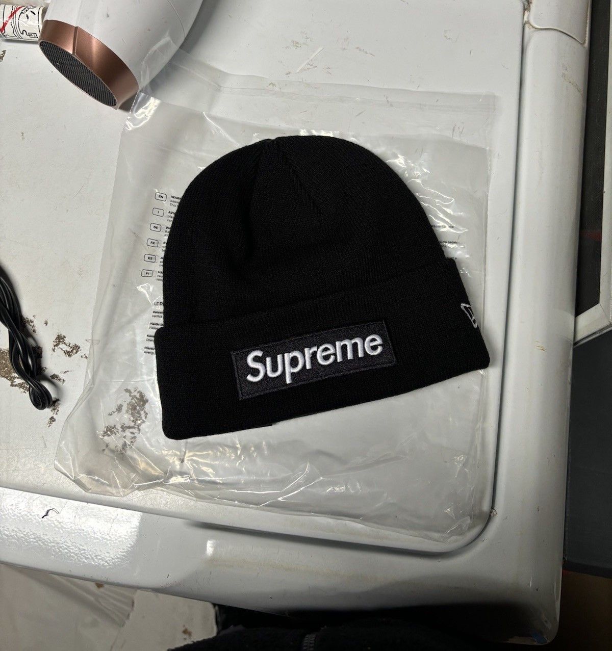 Supreme New Era Box Logo Beanie Black (FW24) 100% AUTHENTIC