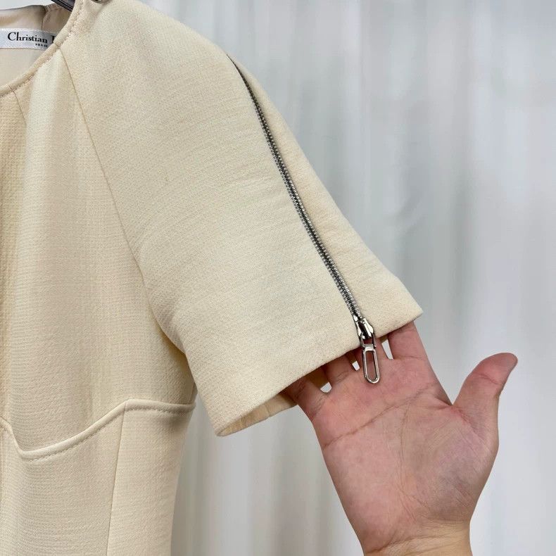 Dior Dior Beige zipper dress Size XXS / US 00 / IT 34 - 4 Thumbnail