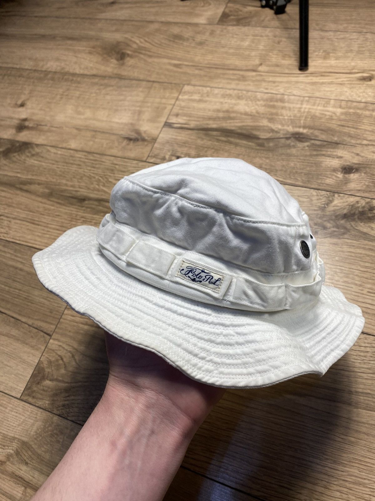 Polo Ralph Lauren Vintage Polo Ralph Lauren Boonie Hat Bucket Cap Spellout Log Size 30 - 1 Thumbnail