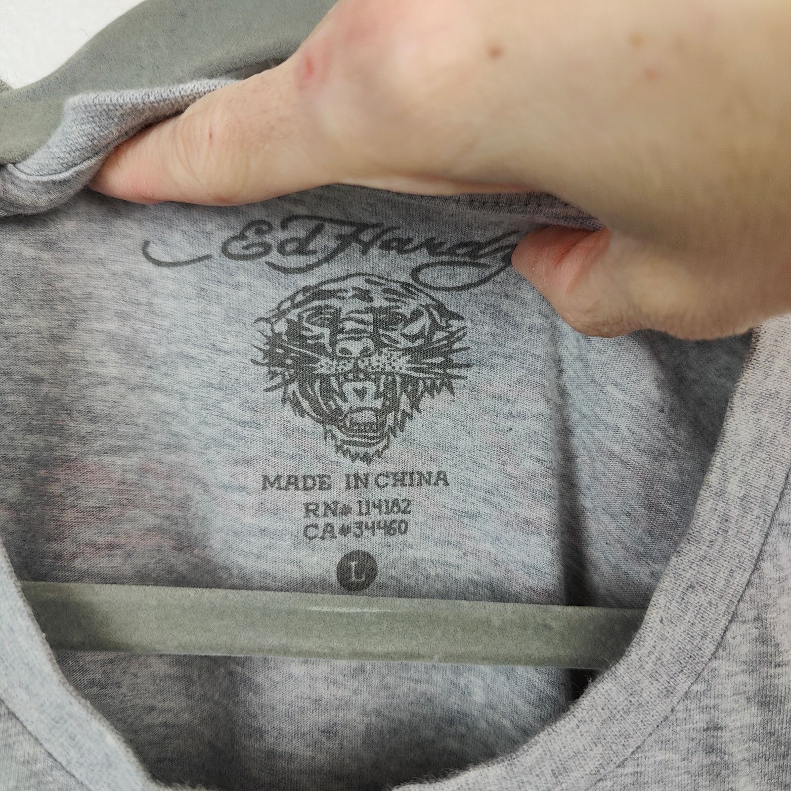 Ed Hardy Vintage Y2K Ed Hardy T-Shirt Womens Large Gray Heather Tiger Size L / US 10 / IT 46 - 4 Thumbnail