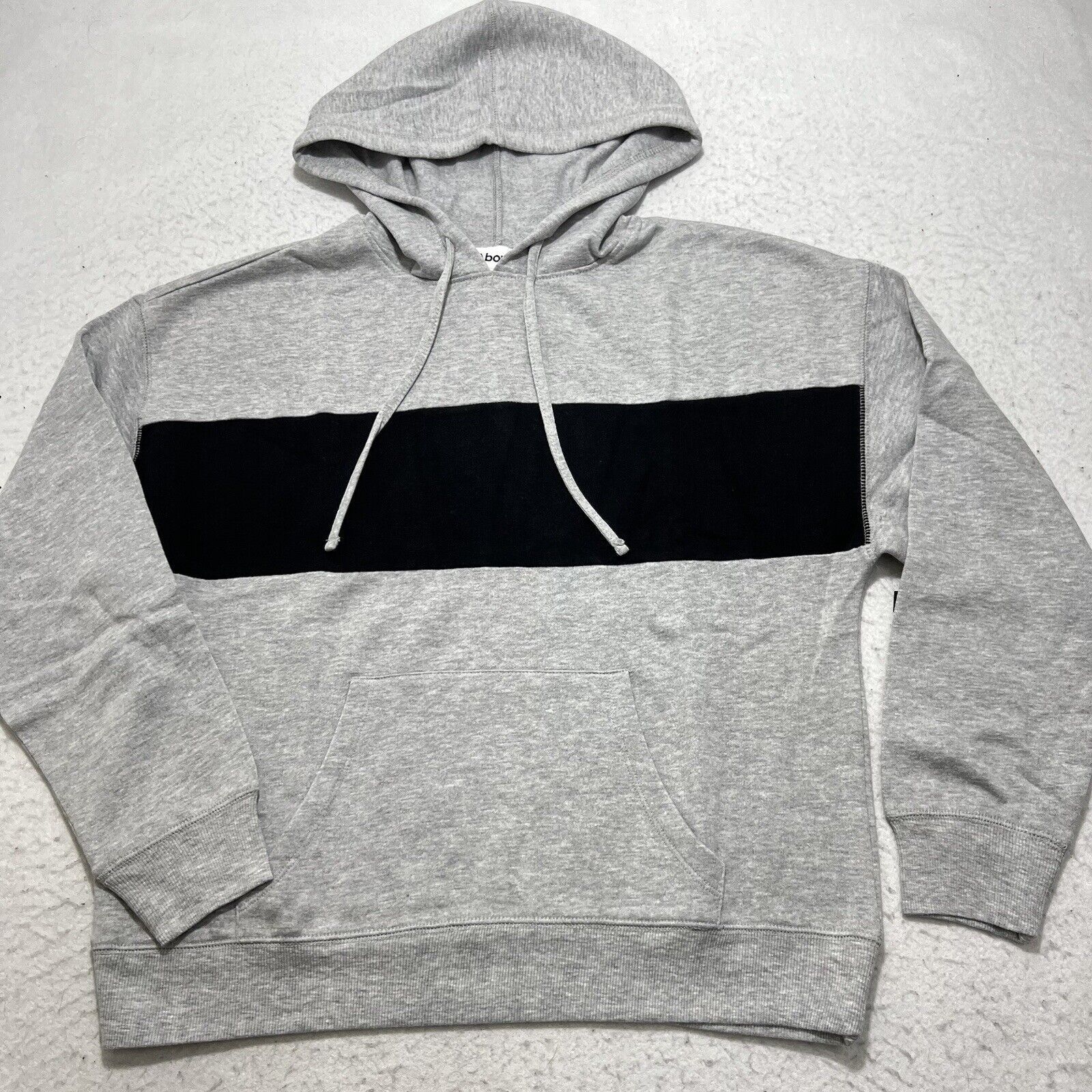 Nordstrom Abound Gray Black Pullover Long Sleeve Hoodie Sweatshirt Size S / US 4 / IT 40 - 1 Thumbnail