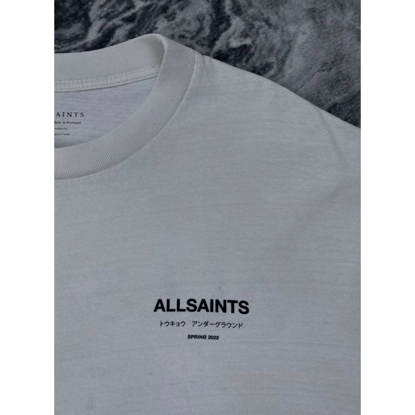 Allsaints AllSaints Men T Shirt M White Crew Neck SS Logo Cotton Regular Size US M / EU 48-50 / 2 - 7 Thumbnail