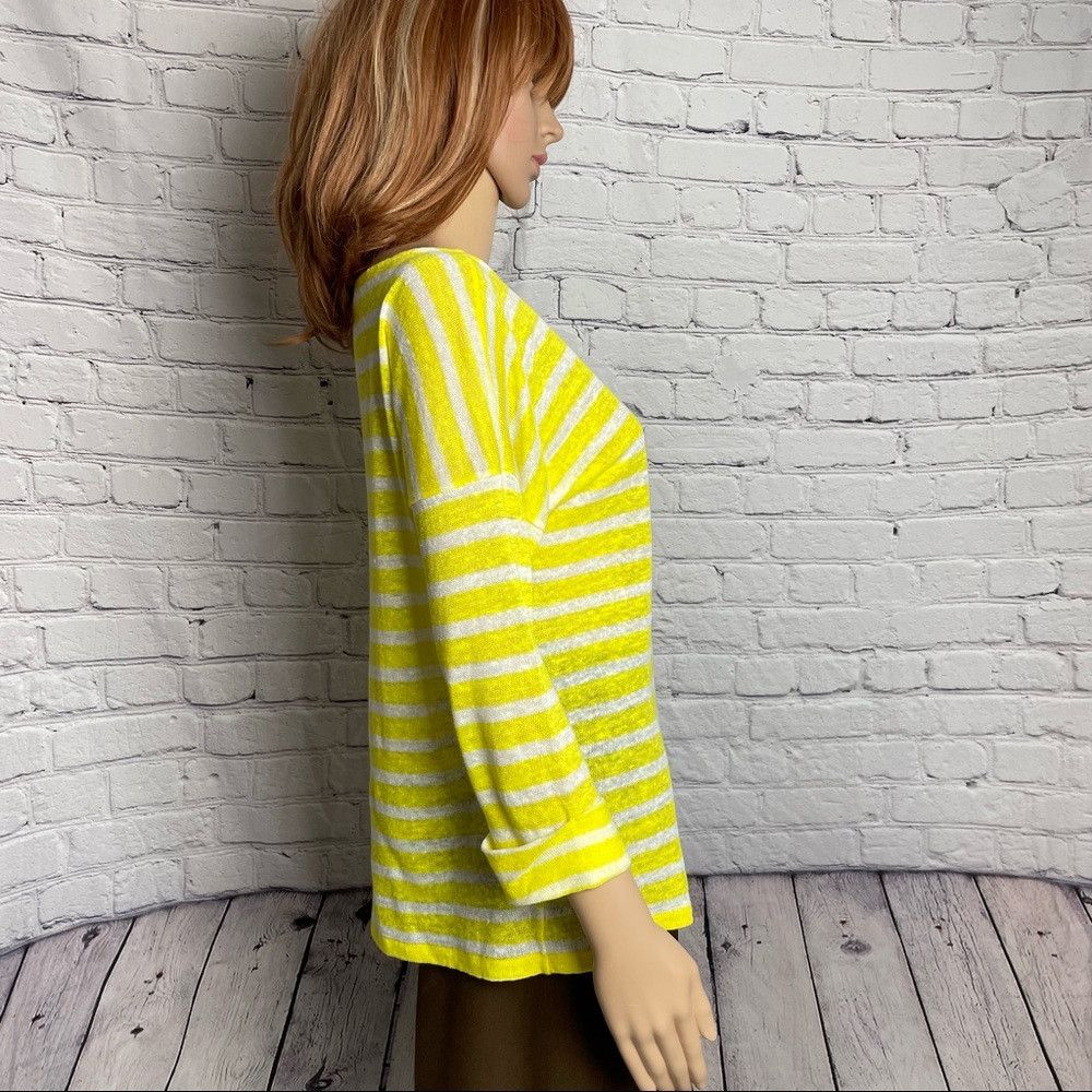 Lauren Ralph Lauren New Lauren Ralph Lauren Linen Yellow White Striped 3/4 Slee Size M / US 6-8 / IT 42-44 - 4 Thumbnail