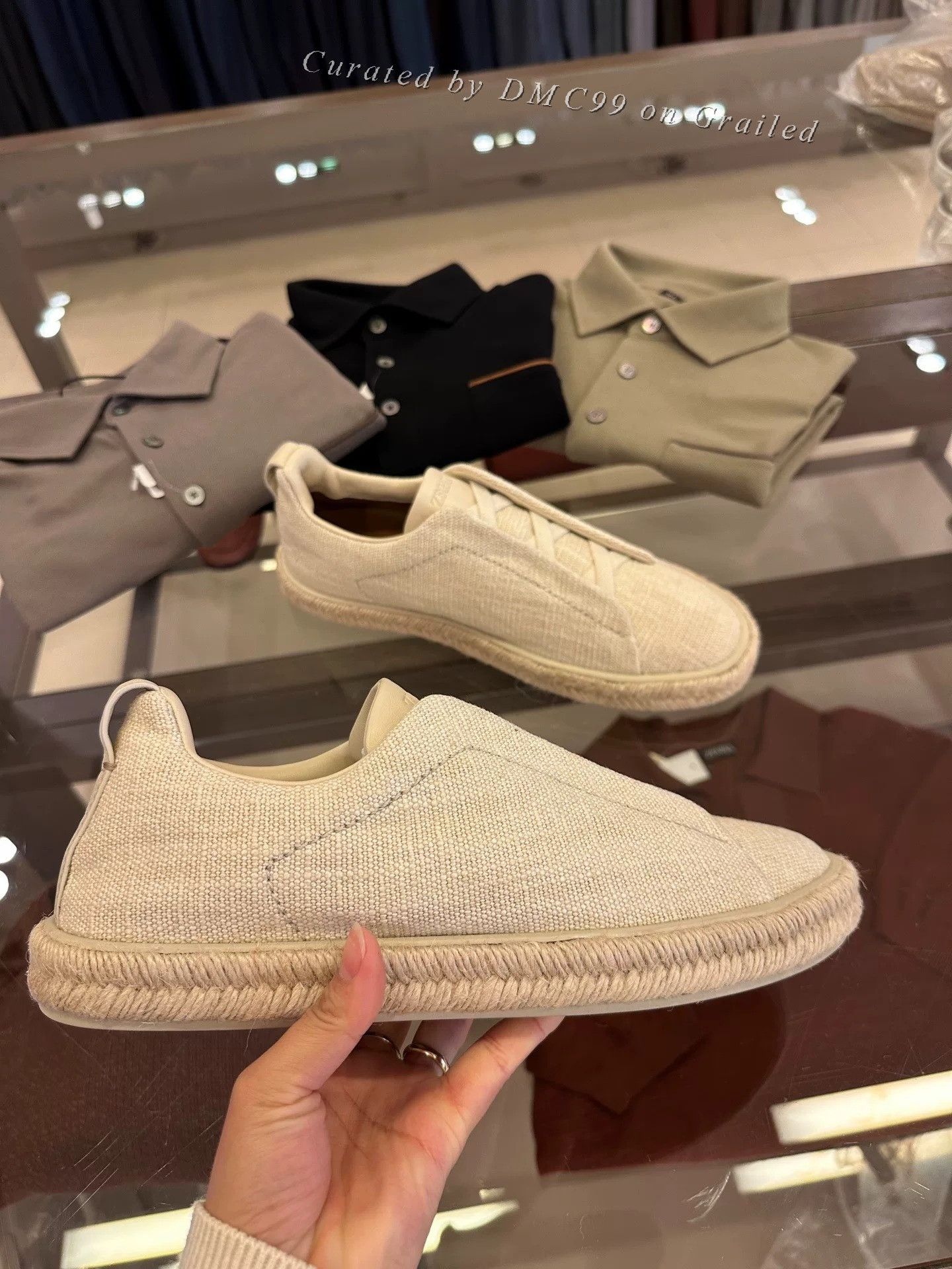 Ermenegildo Zegna Zegna Triple Stitch Beige Men's Sneakers Size US 8.5 / EU 41-42 - 6 Thumbnail