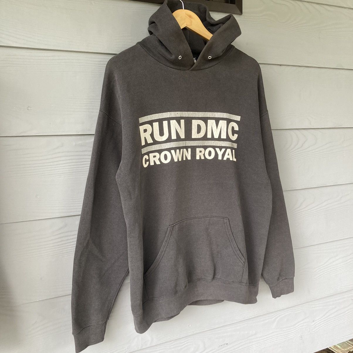 Band Tees Vintage Run DMC Crown Royal Grey Hoodie Sweatshirt Size US L / EU 52-54 / 3 - 2 Thumbnail