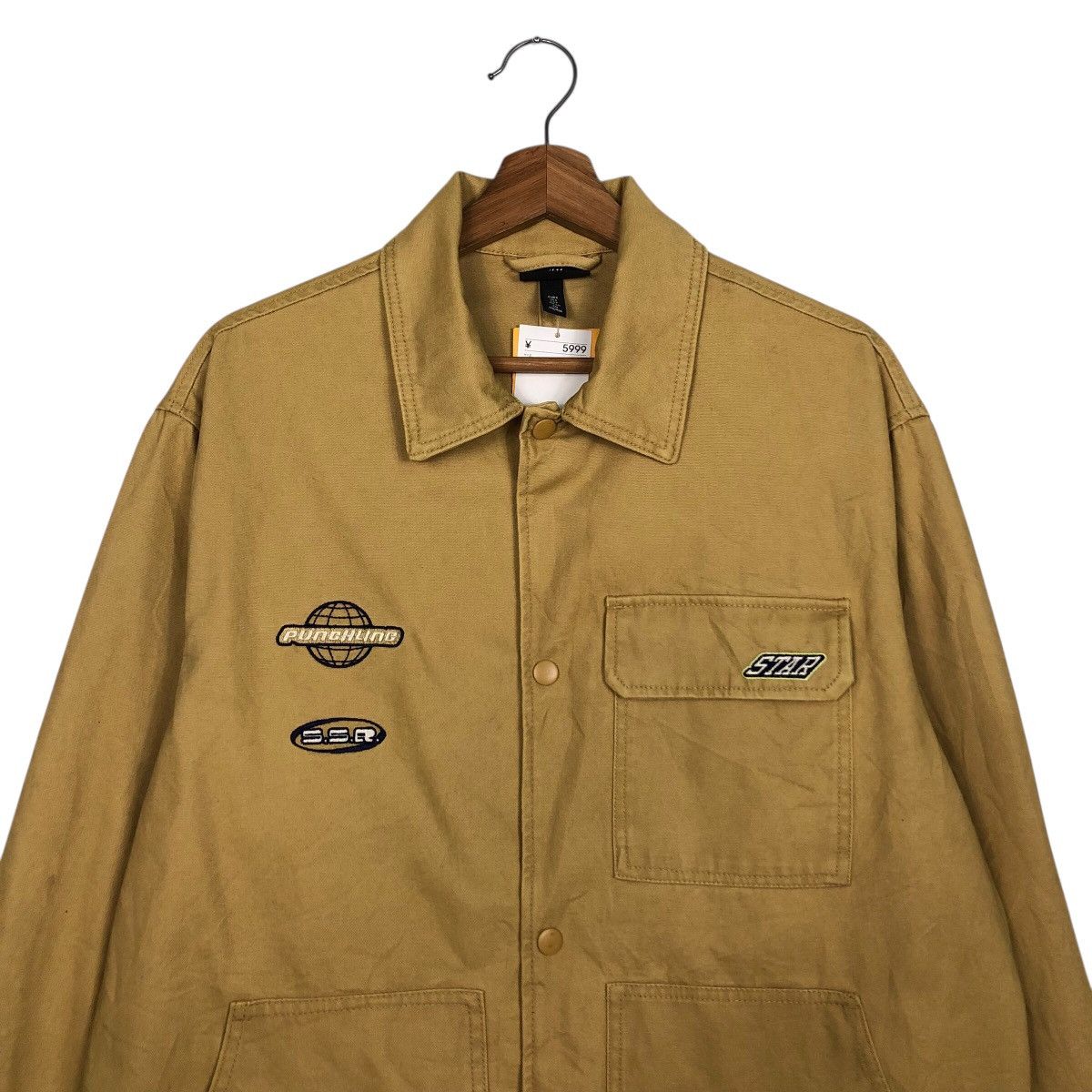 Vintage Rich Yellow Chore Work Jacket H&M Multi Pocket Issey Miyake Size US S / EU 44-46 / 1 - 4 Thumbnail
